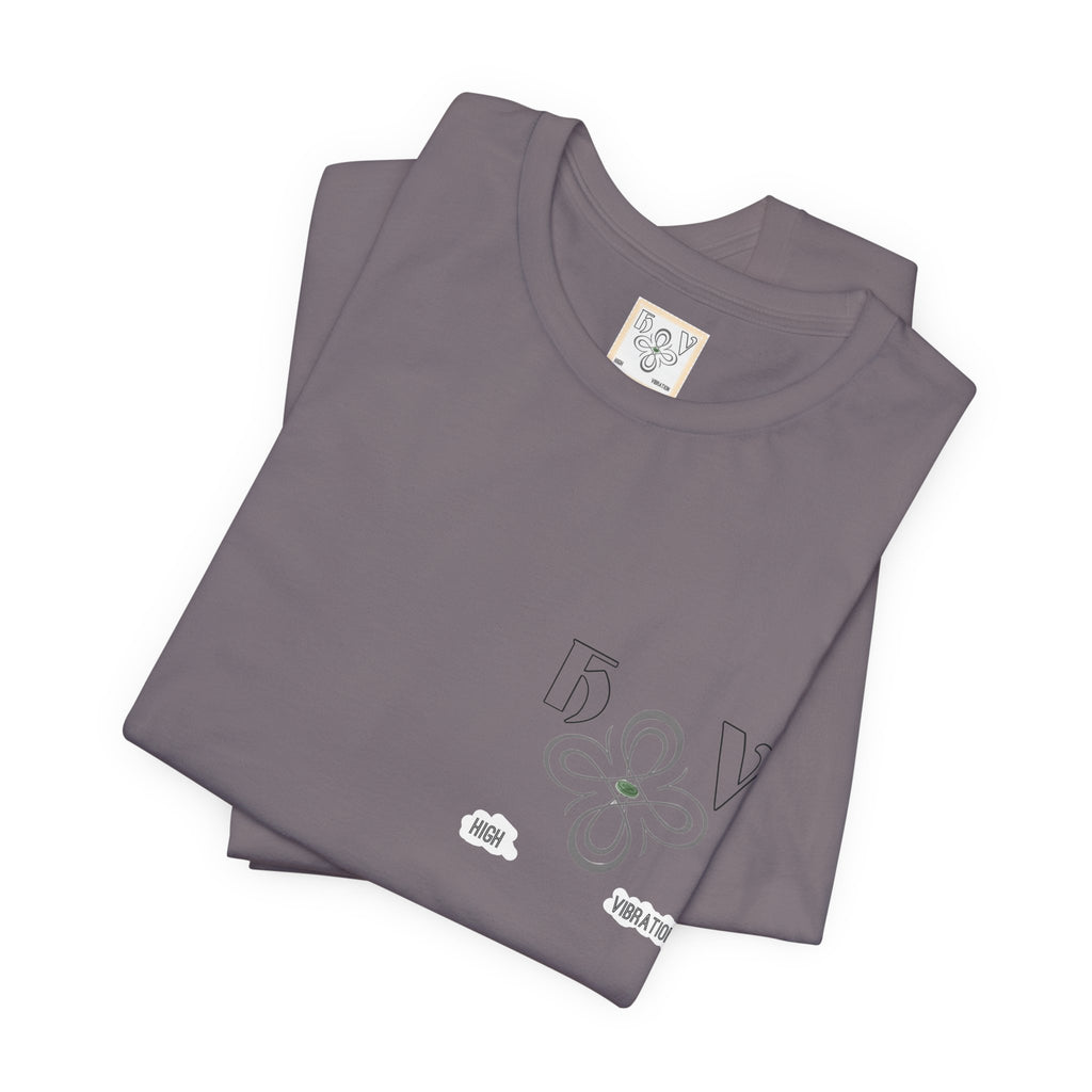 Cloud - High Vibration Tee — Minimal Floral Logo Graphic T-Shirt