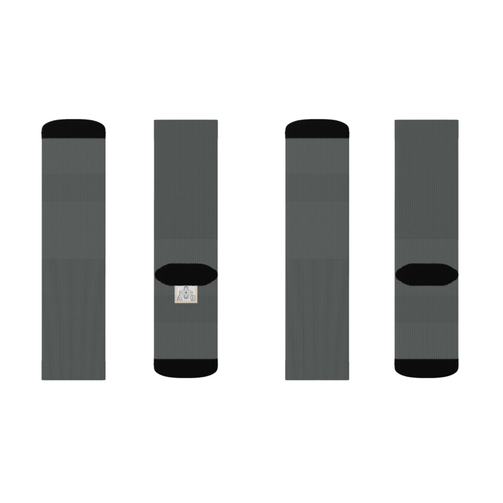 HIGH VIBRATION Wealth Socks — leverage Grey Classic Logo