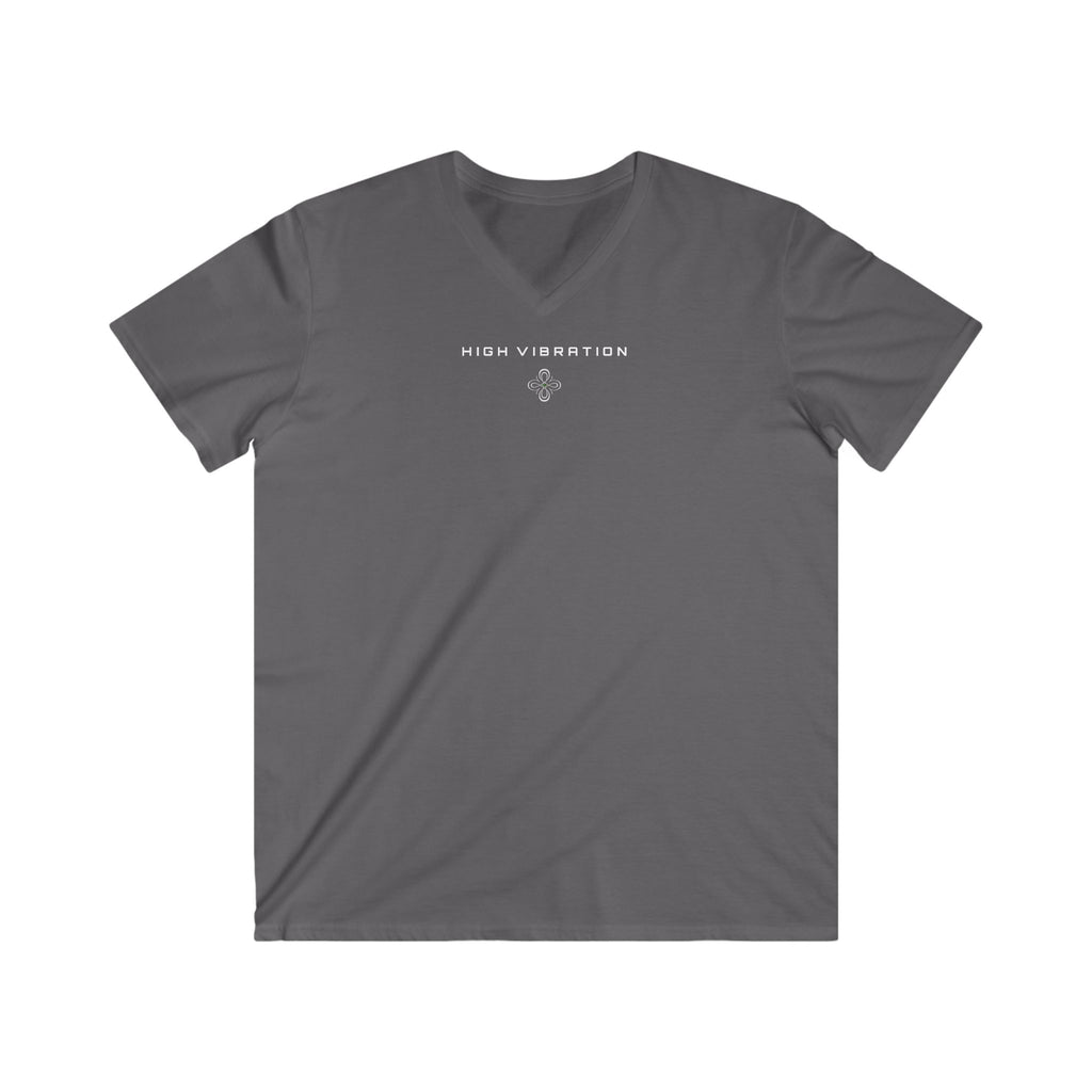 HIGH VIBRATION V-Neck Tee — Charcoal New Spirit Light T-Shirt