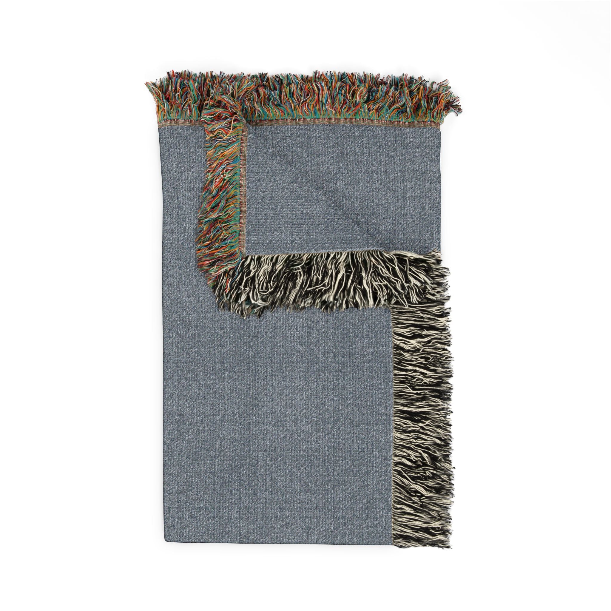 HIGH VIBRATION Hibernate Throw — Mid-Century Stone & Brown Cozy Woven Reversible Throw