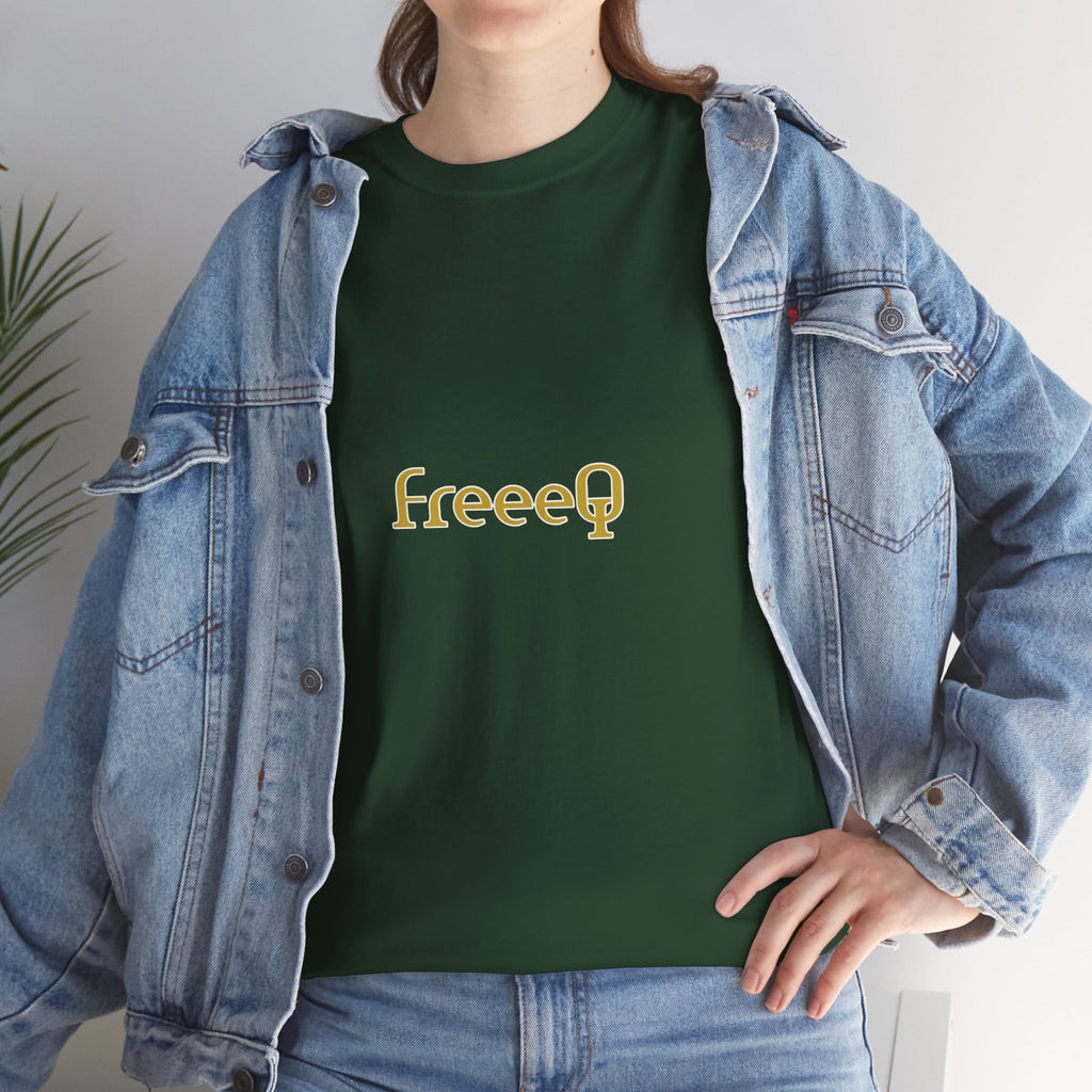 FreeeQ Gold Logo Unisex T‑Shirt — Quality Streetwear Tee