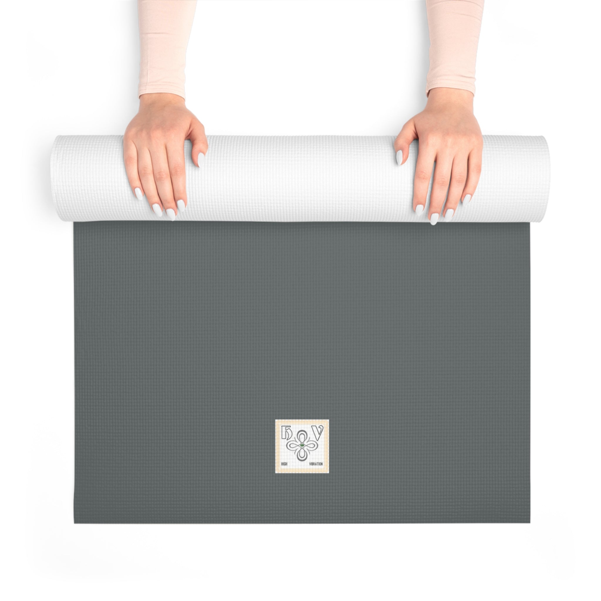 HIGH VIBRATION Meditation Mat — ONYX Mandala Design, Non-Slip Exercise & Meditation Mat