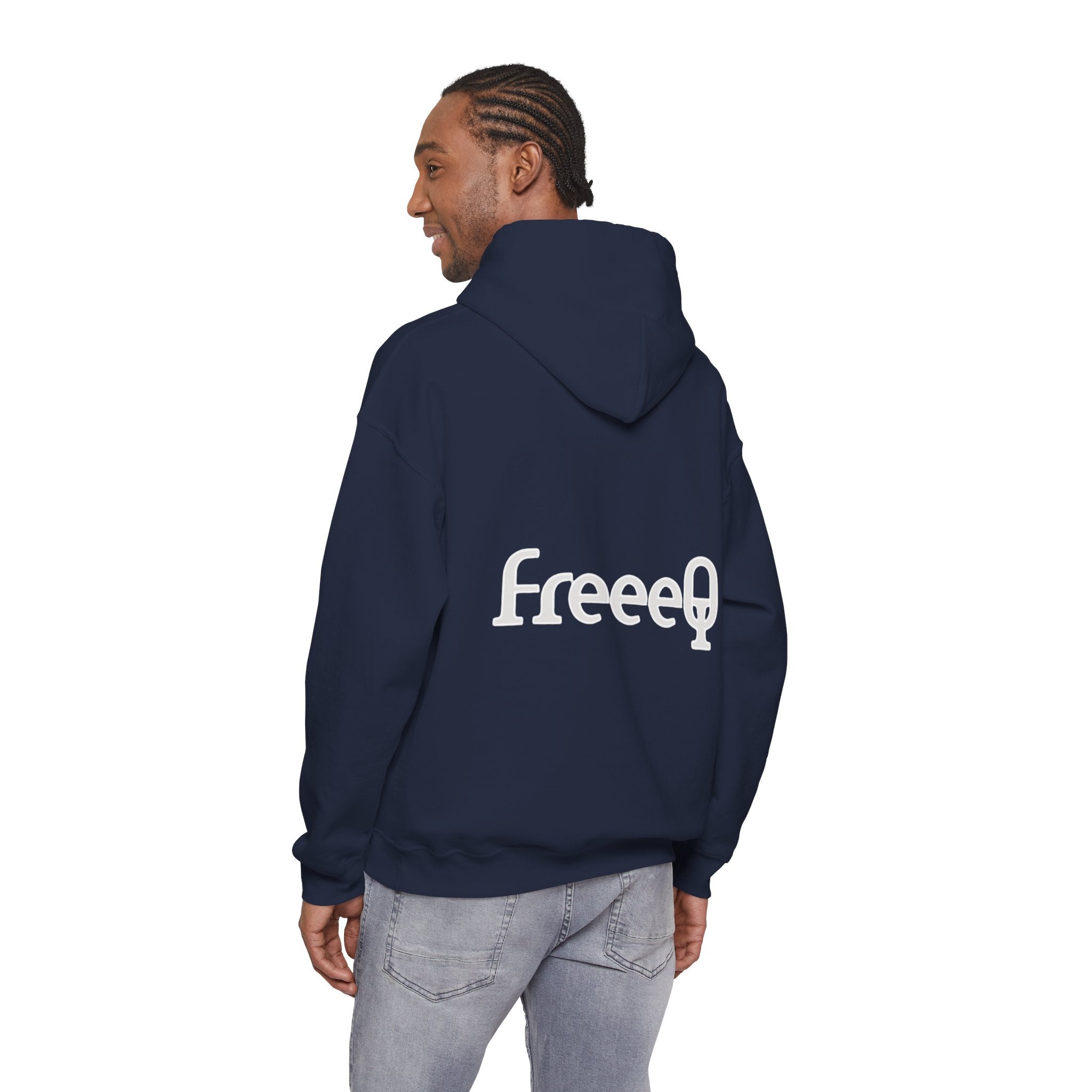 FreeeQ Clean Logo Hoodie — Minimalist Branded Dark Range Pullover