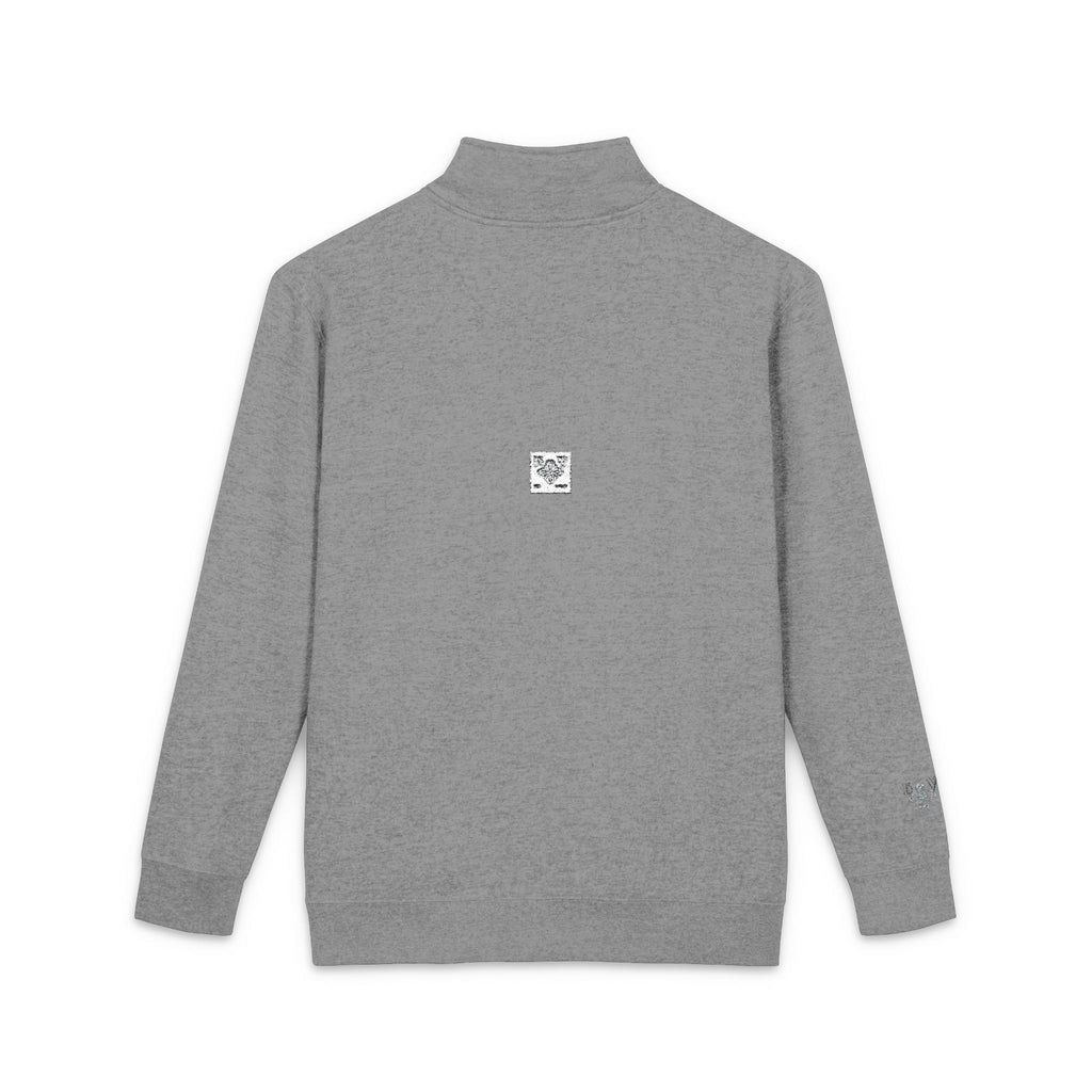 HIGH VIBRATION Infinity Fleece — Embroidered Minimalist Crest Quarter-Zip
