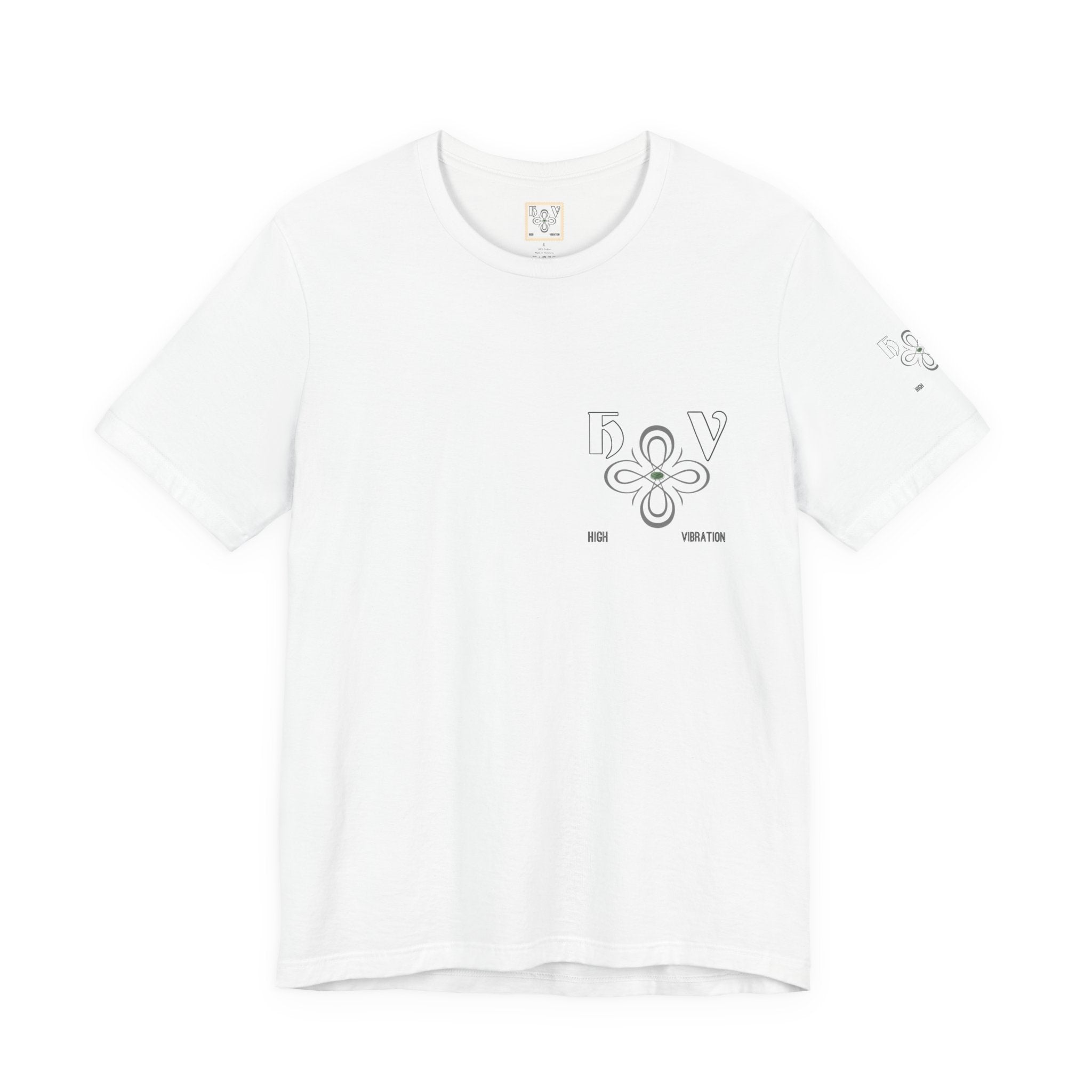 Snow - High Vibration Tee — Minimal Floral Logo Graphic T-Shirt