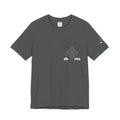 Charcoal - High Vibration Tee — Minimal Floral Logo Graphic T-Shirt