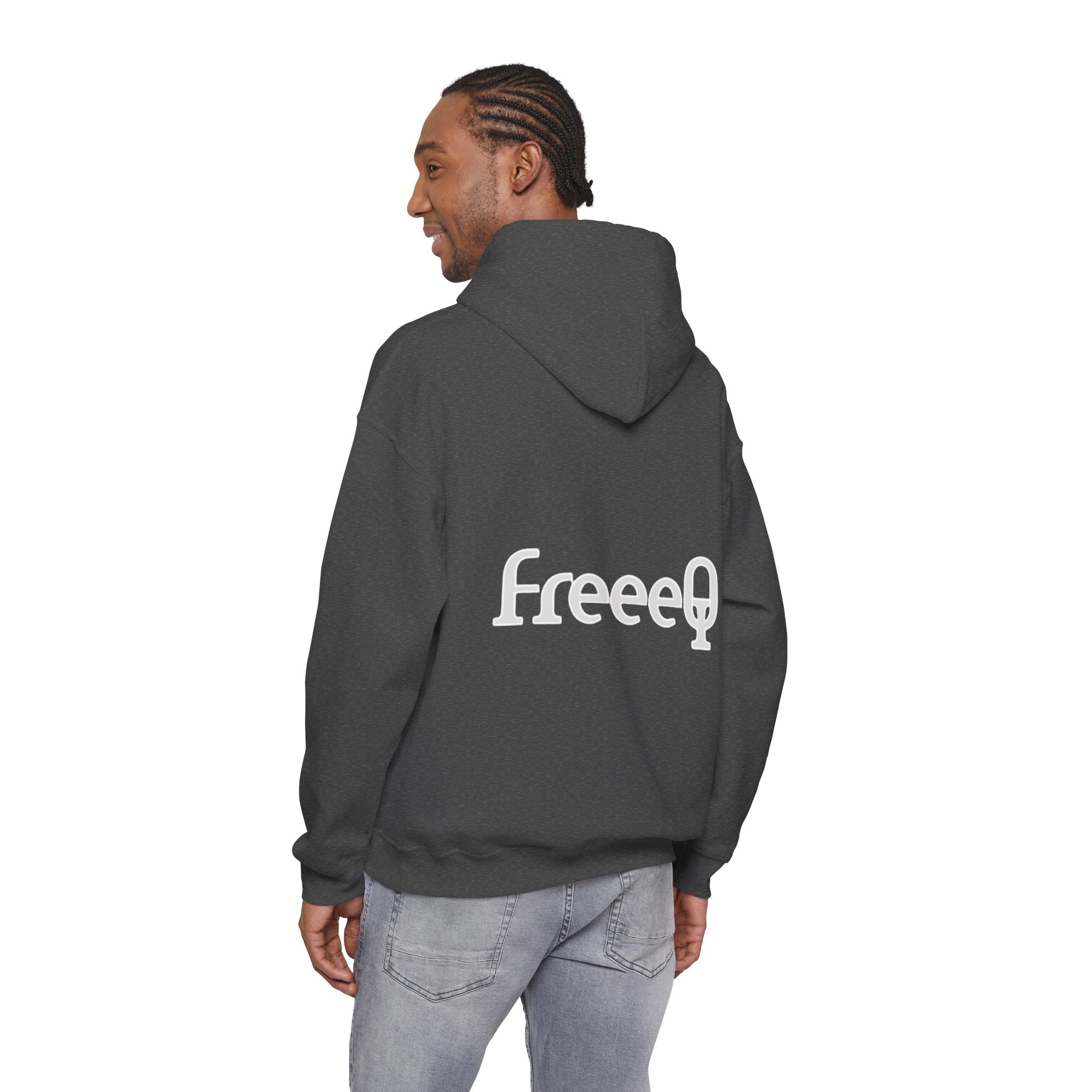 FreeeQ Clean Logo Hoodie — Minimalist Branded Dark Range Pullover