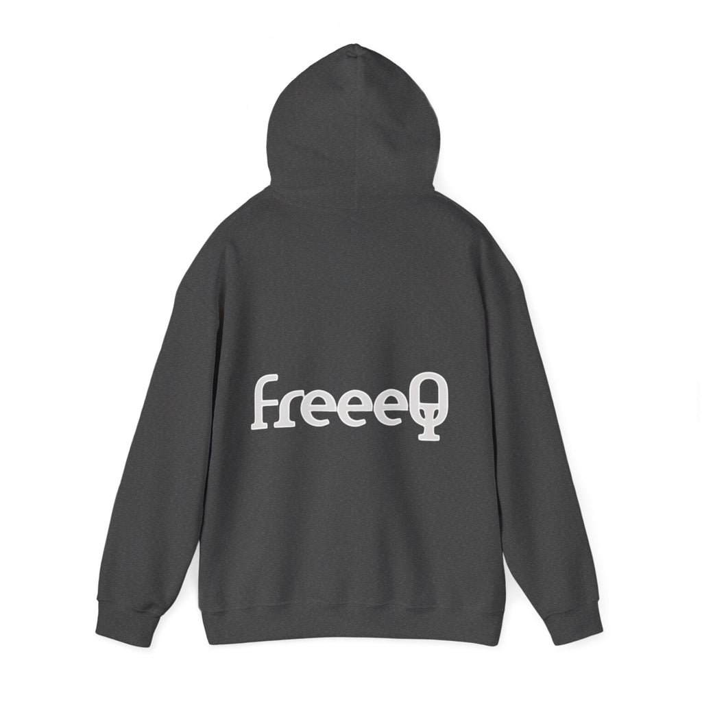 FreeeQ Clean Logo Hoodie — Minimalist Branded Dark Range Pullover