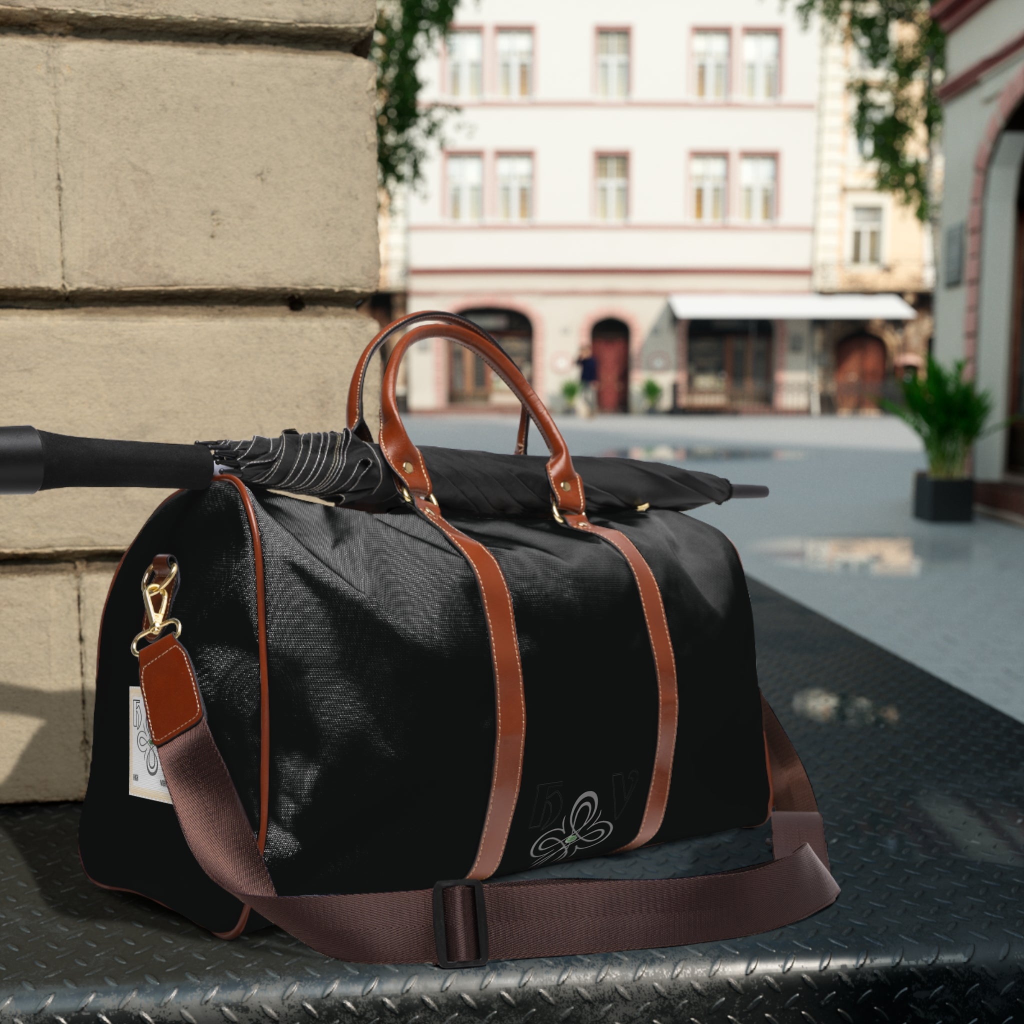 HIGH VIBRATION Waterproof Travel Boss Bag – Midnight | Leather-Trim Weekender