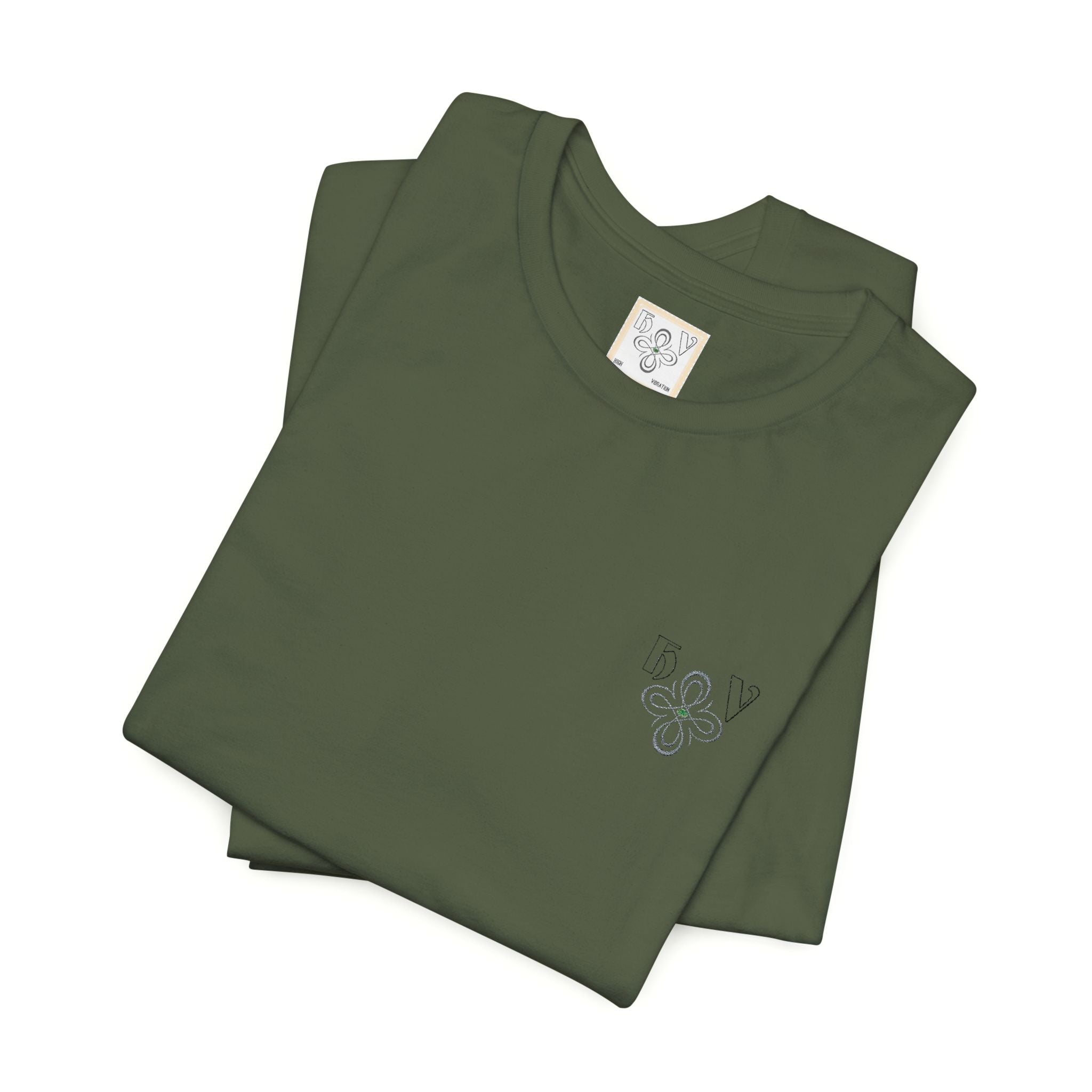 HIGH VIBRATION – Embroidered logo Minimal T-Shirt