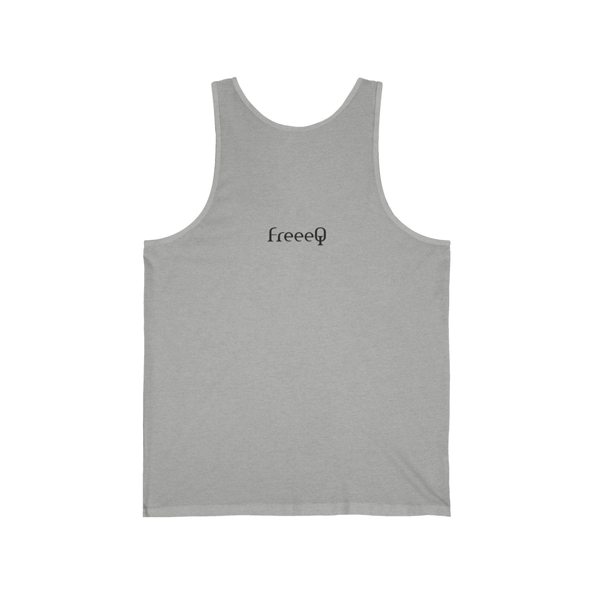 FreeQ Black Logo Tank Top — Lightweight Jersey Muscle Tee