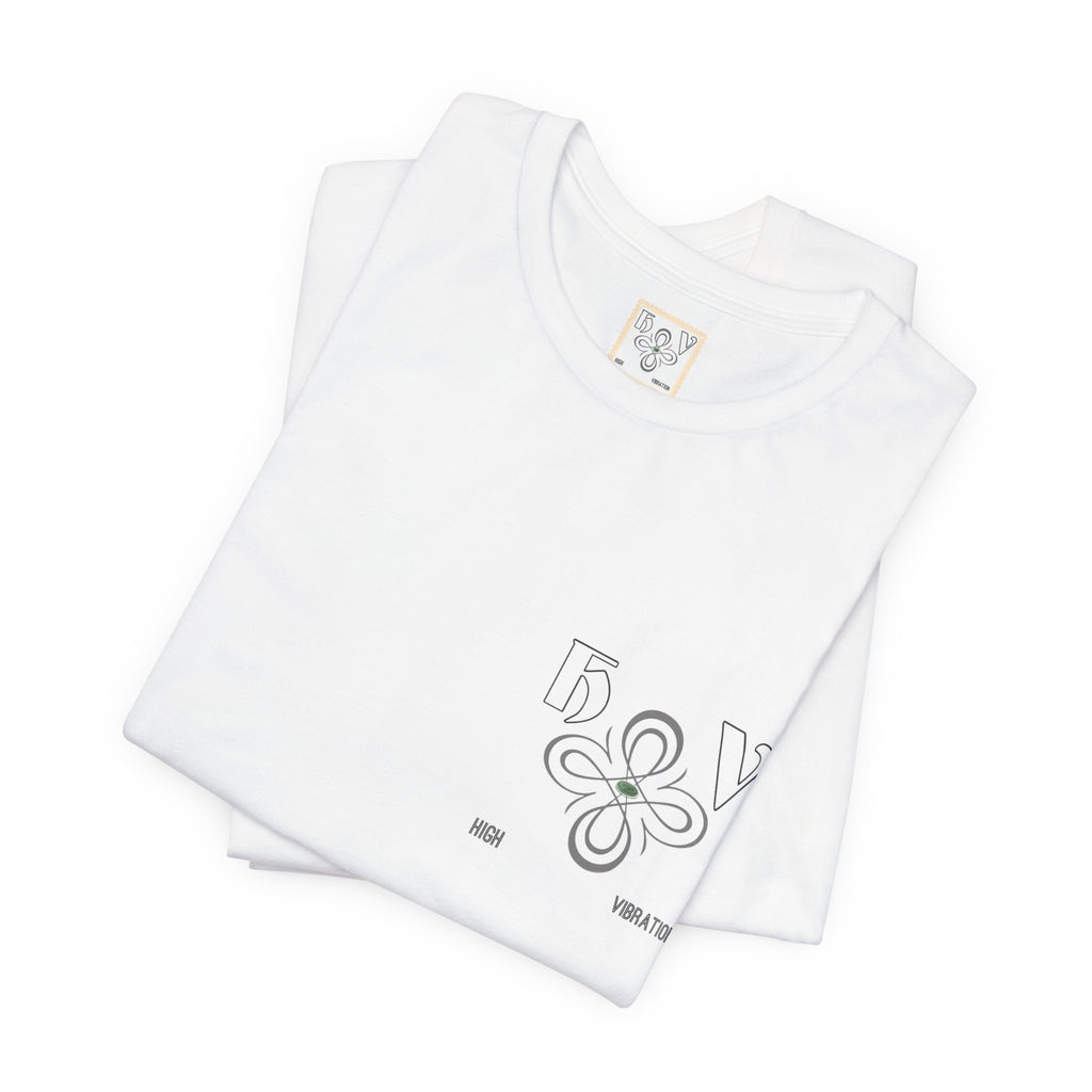 Snow - High Vibration Tee — Minimal Floral Logo Graphic T-Shirt