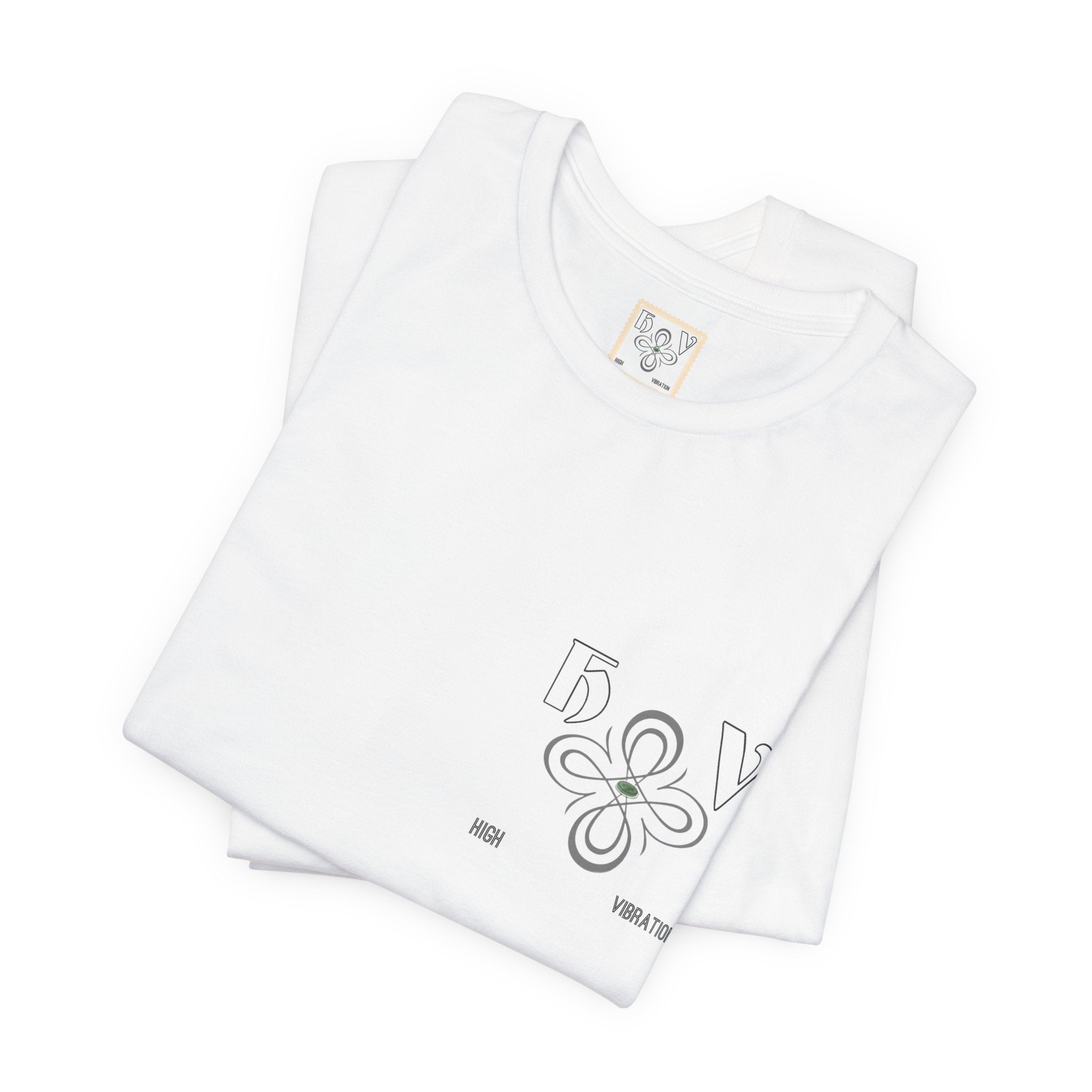 Snow - High Vibration Tee — Minimal Floral Logo Graphic T-Shirt