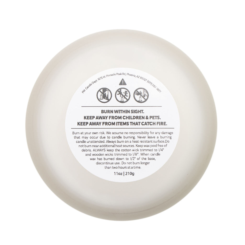 HIGH VIBRATION Frosted Glass Candle — 11 oz Scented Soy Candle with Wooden Lid (Classic Logo)