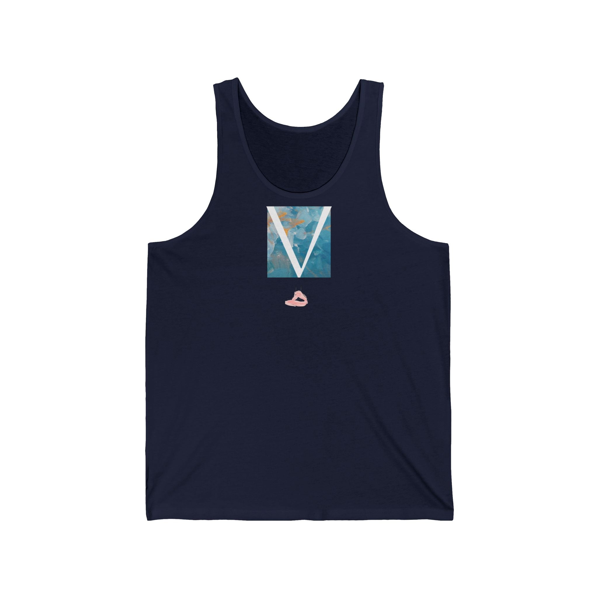 V Light Wear Meditation Vest by VERNALi — Blue/Gold Women’s Vest Top
