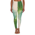 Jade Colour Blend Leggings by VERNALi — Women's High-Waist Pattern Yoga Leggings
