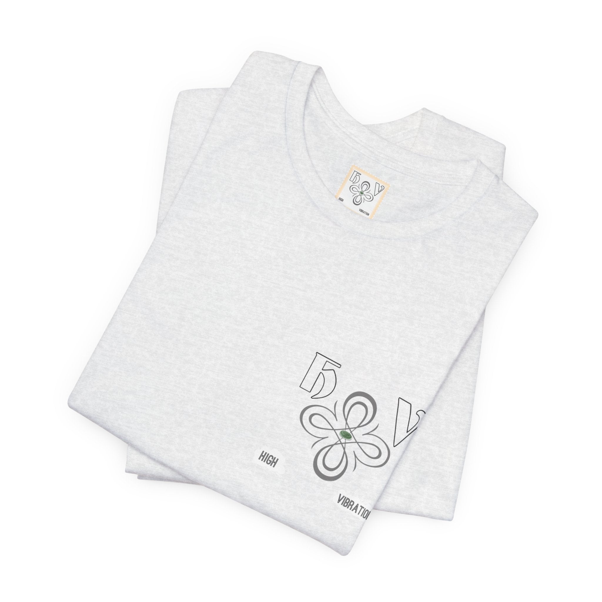 Swan - High Vibration Tee — Minimal Floral Logo Graphic T-Shirt