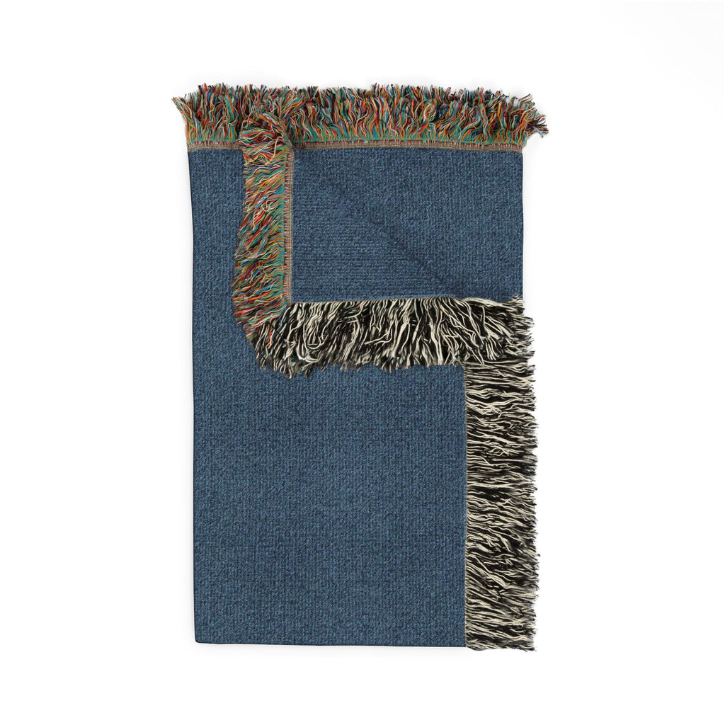 HIGH VIBRATION Hibernate Throw — Mid-Century Ocean & Stone Cozy Woven Reversible Throw