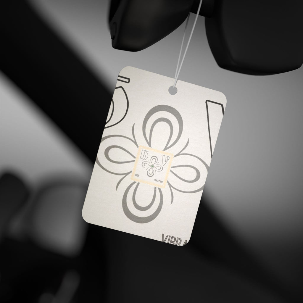 HIGH VIBRATION Luxury Car Air Freshener —  Sophisticated Scented Ornament (Classic Logo)