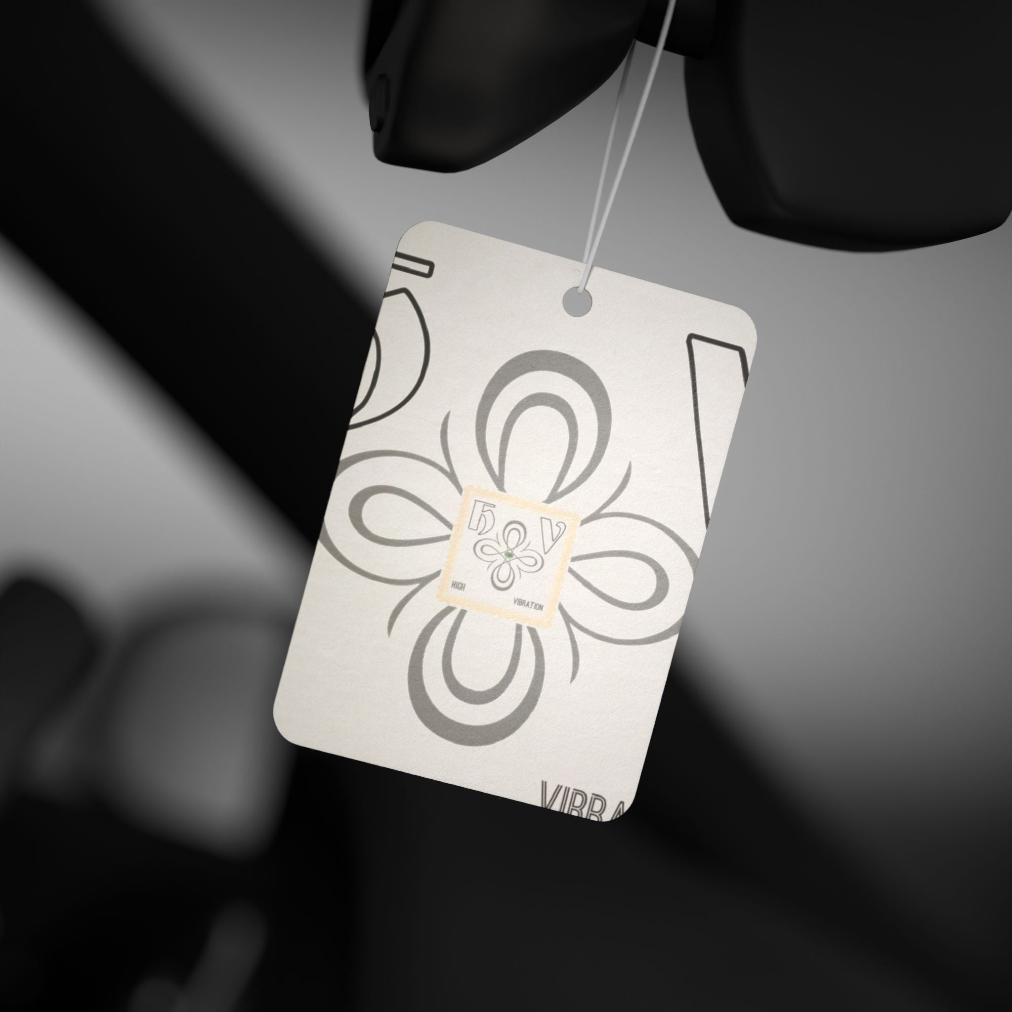 HIGH VIBRATION Luxury Car Air Freshener —  Sophisticated Scented Ornament (Classic Logo)