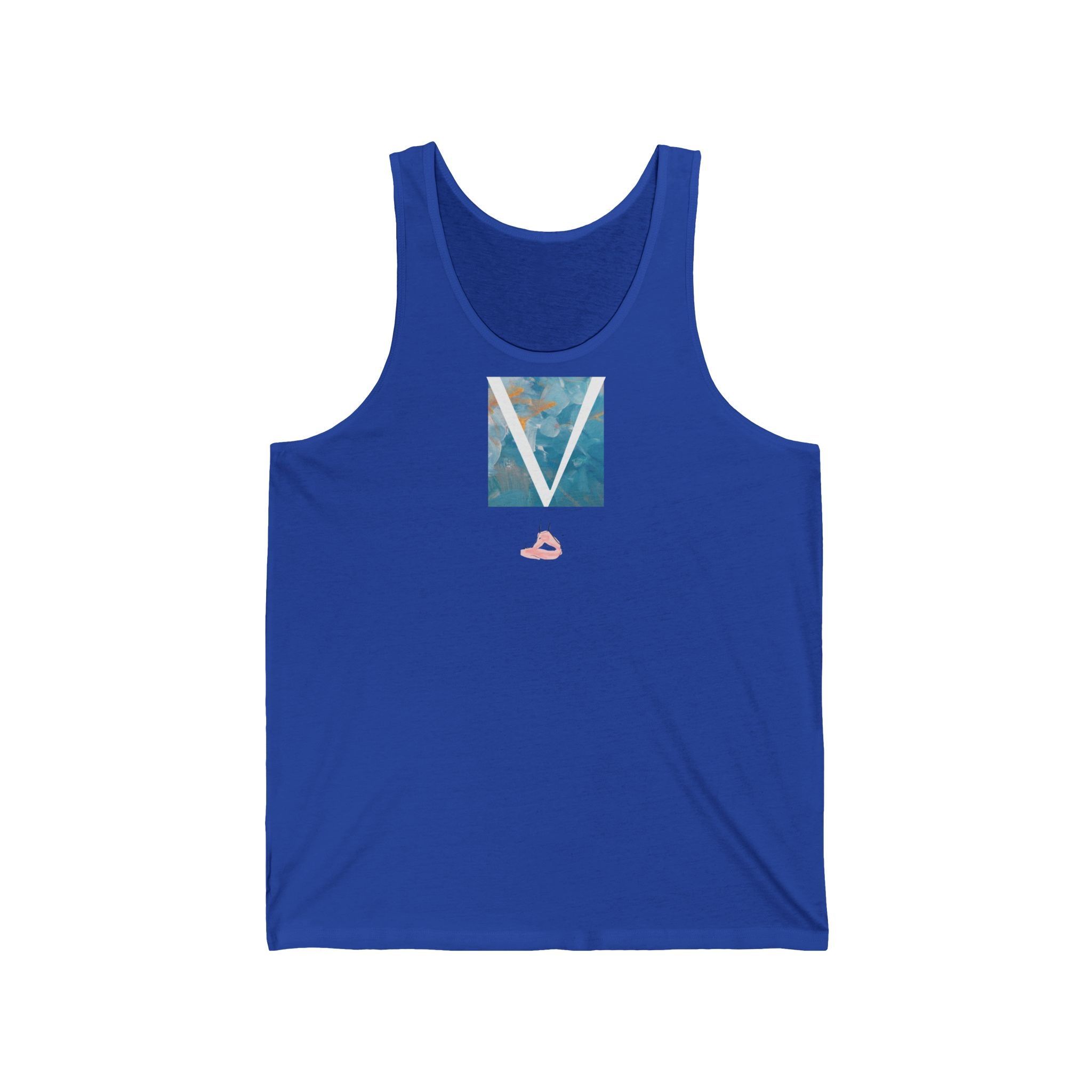 V Light Wear Meditation Vest by VERNALi — Blue/Gold Women’s Vest Top