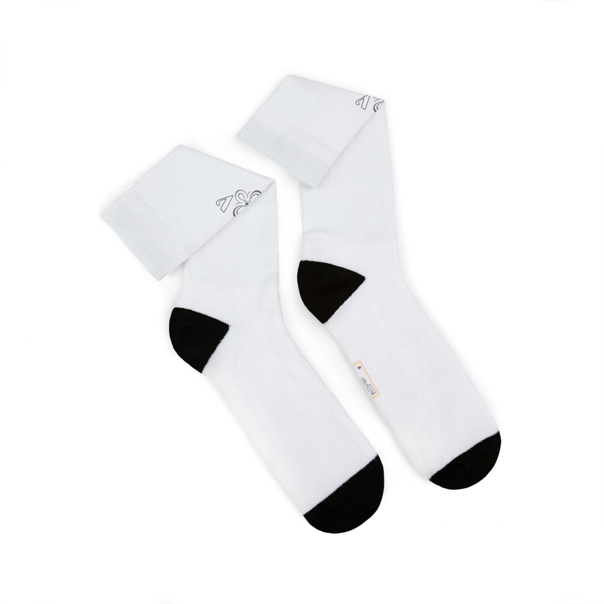 HIGH VIBRATION Wealth Socks — Infinite White Classic Logo