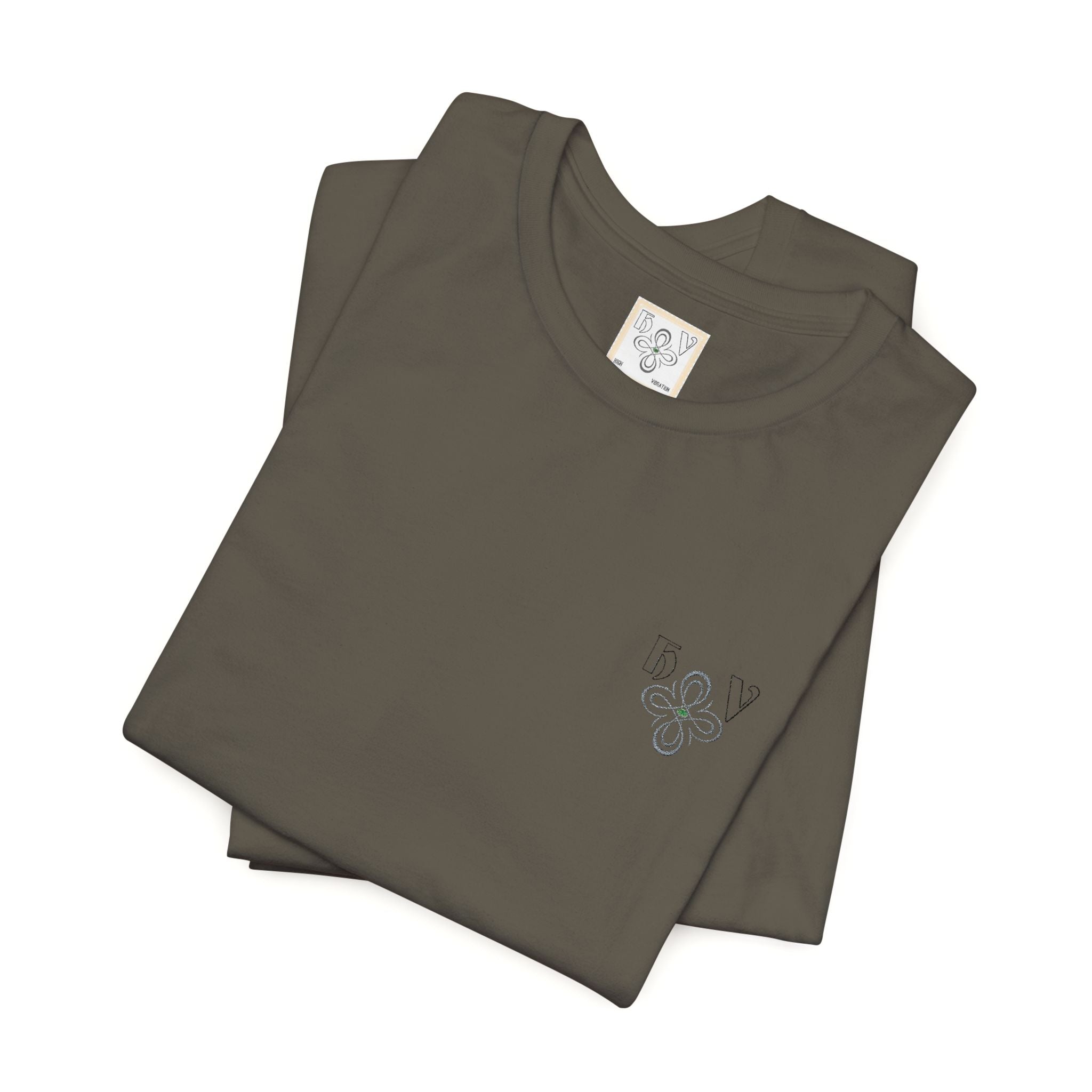 HIGH VIBRATION – Embroidered logo Minimal T-Shirt