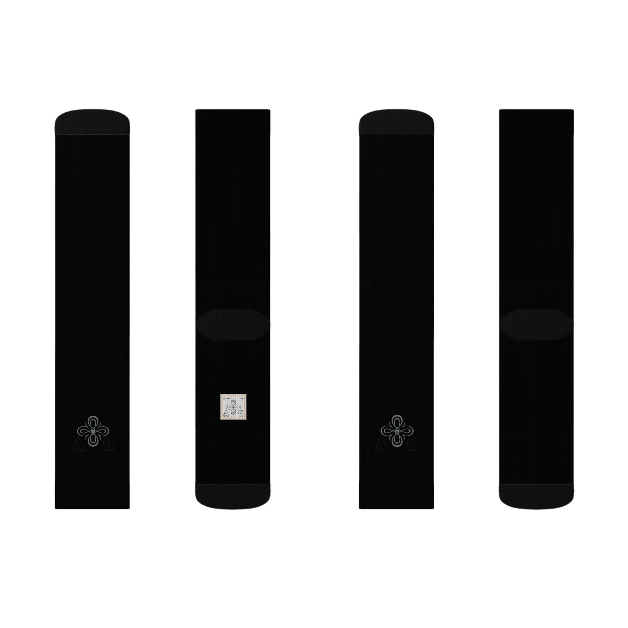 HIGH VIBRATION Wealth Socks — Wise Noir Classic Logo