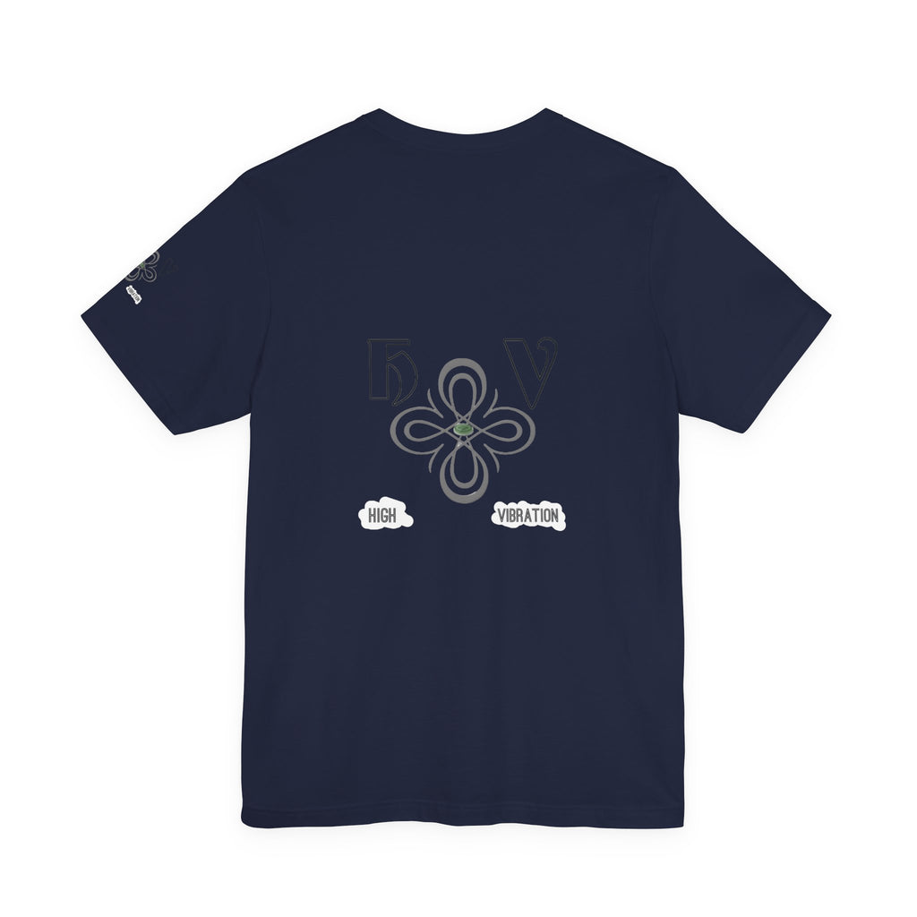Deep Sea - High Vibration Tee — Minimal Floral Logo Graphic T-Shirt