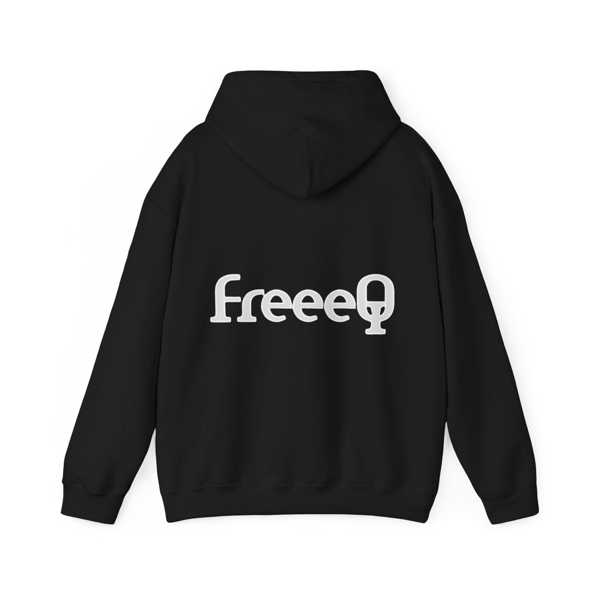 FreeeQ Clean Logo Hoodie — Minimalist Branded Dark Range Pullover