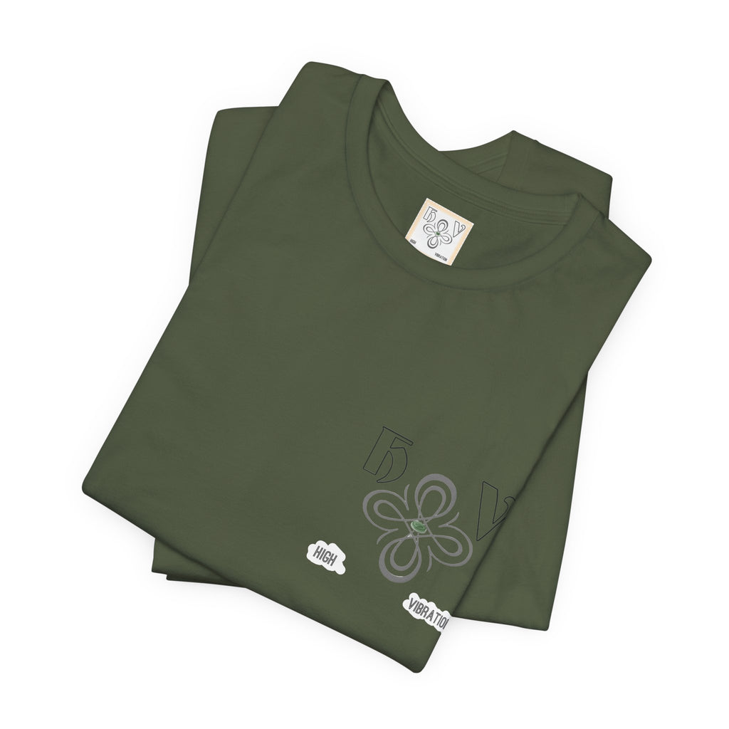 Grass - High Vibration Tee — Minimal Floral Logo Graphic T-Shirt