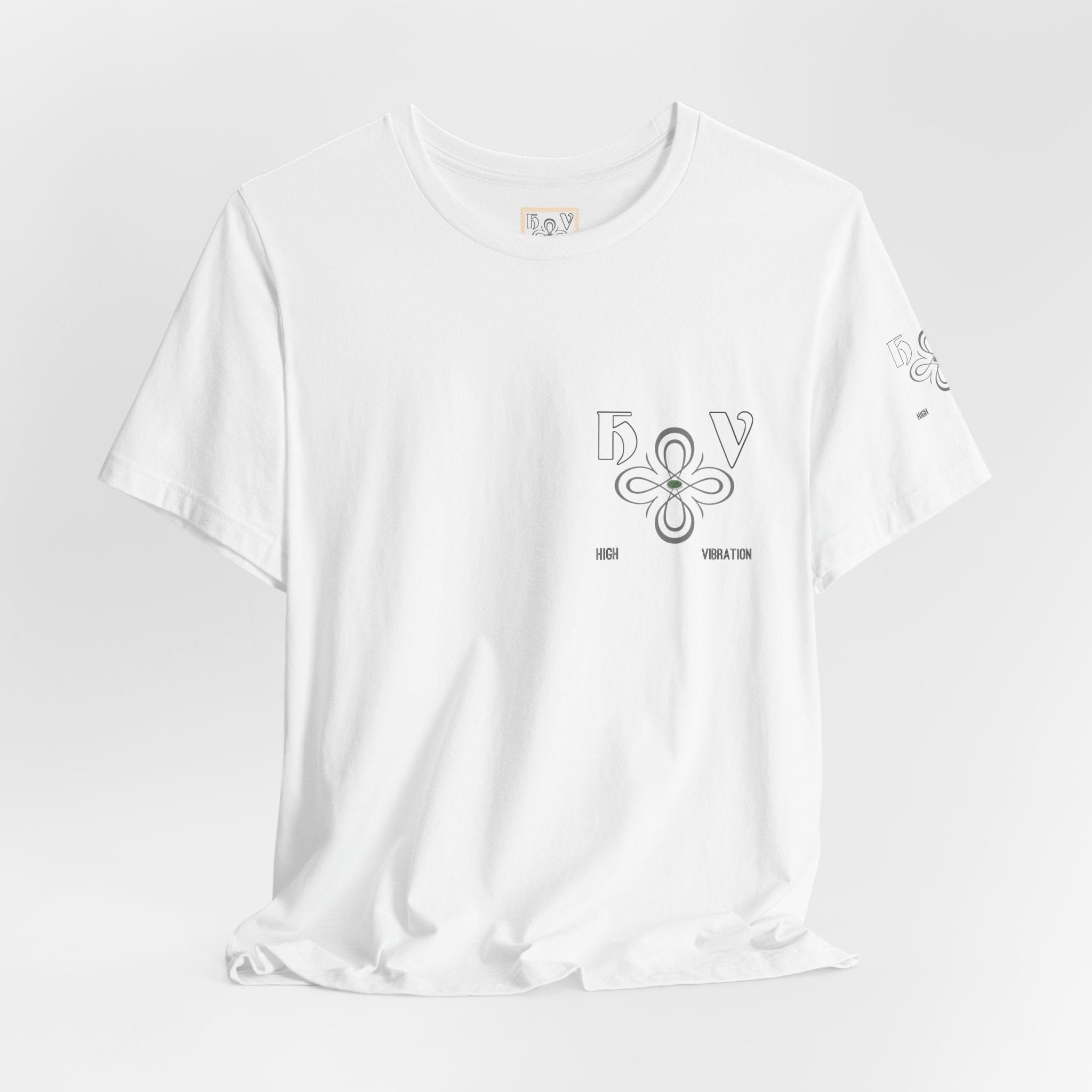 Snow - High Vibration Tee — Minimal Floral Logo Graphic T-Shirt