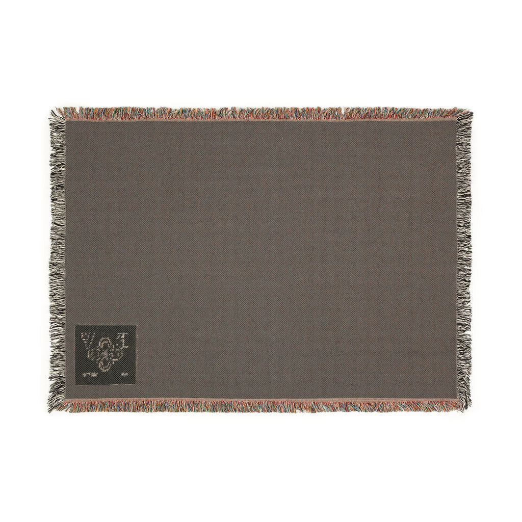 HIGH VIBRATION Hibernate Throw — Mid-Century Ocean & Stone Cozy Woven Reversible Throw