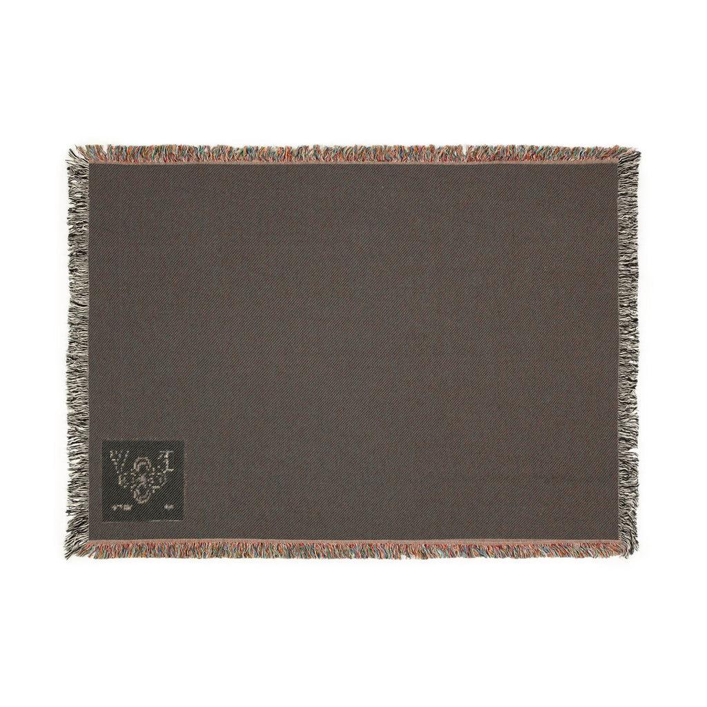 HIGH VIBRATION Hibernate Throw — Mid-Century Eclipse & Brown Cozy Woven Reversible Throw