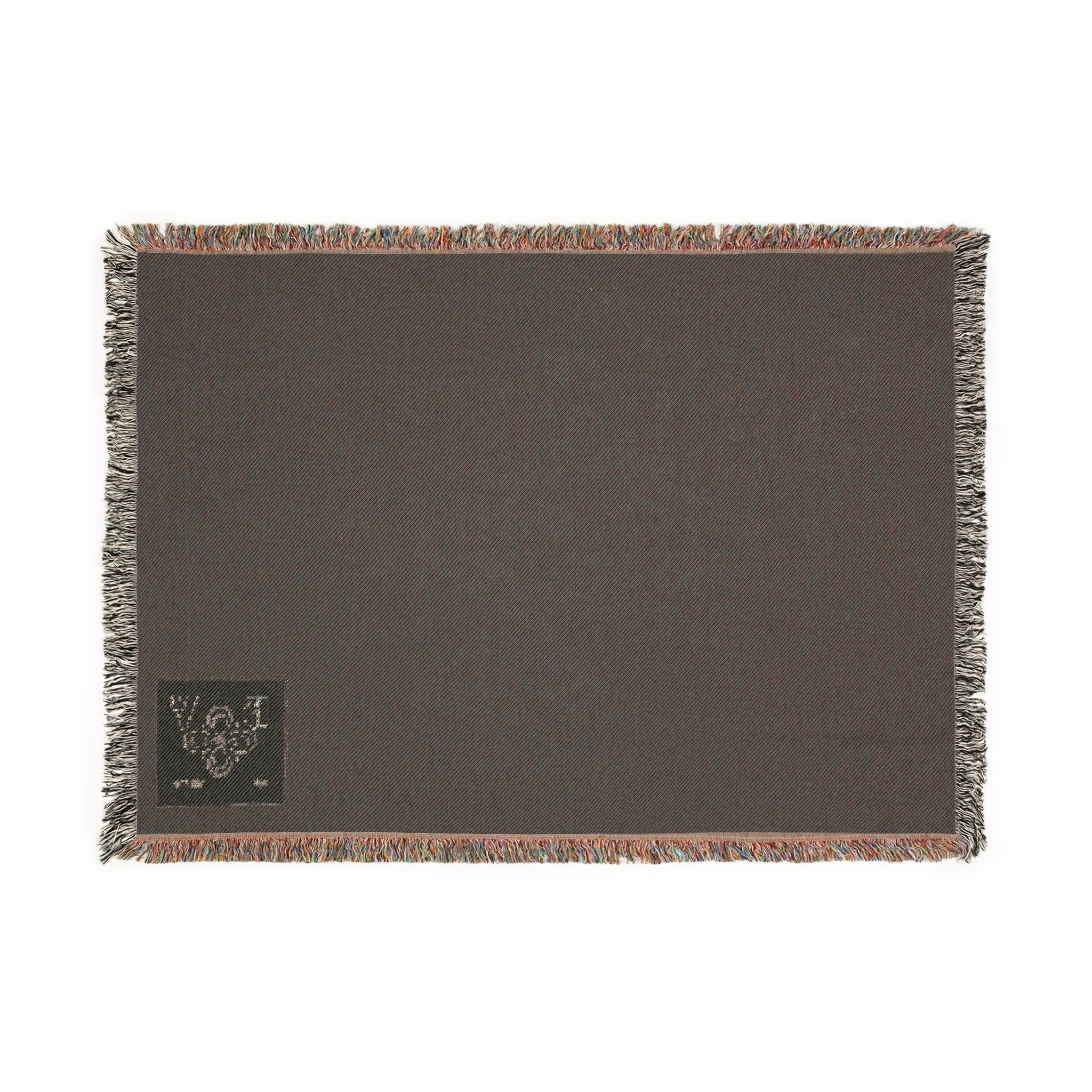 HIGH VIBRATION Hibernate Throw — Mid-Century Eclipse & Brown Cozy Woven Reversible Throw