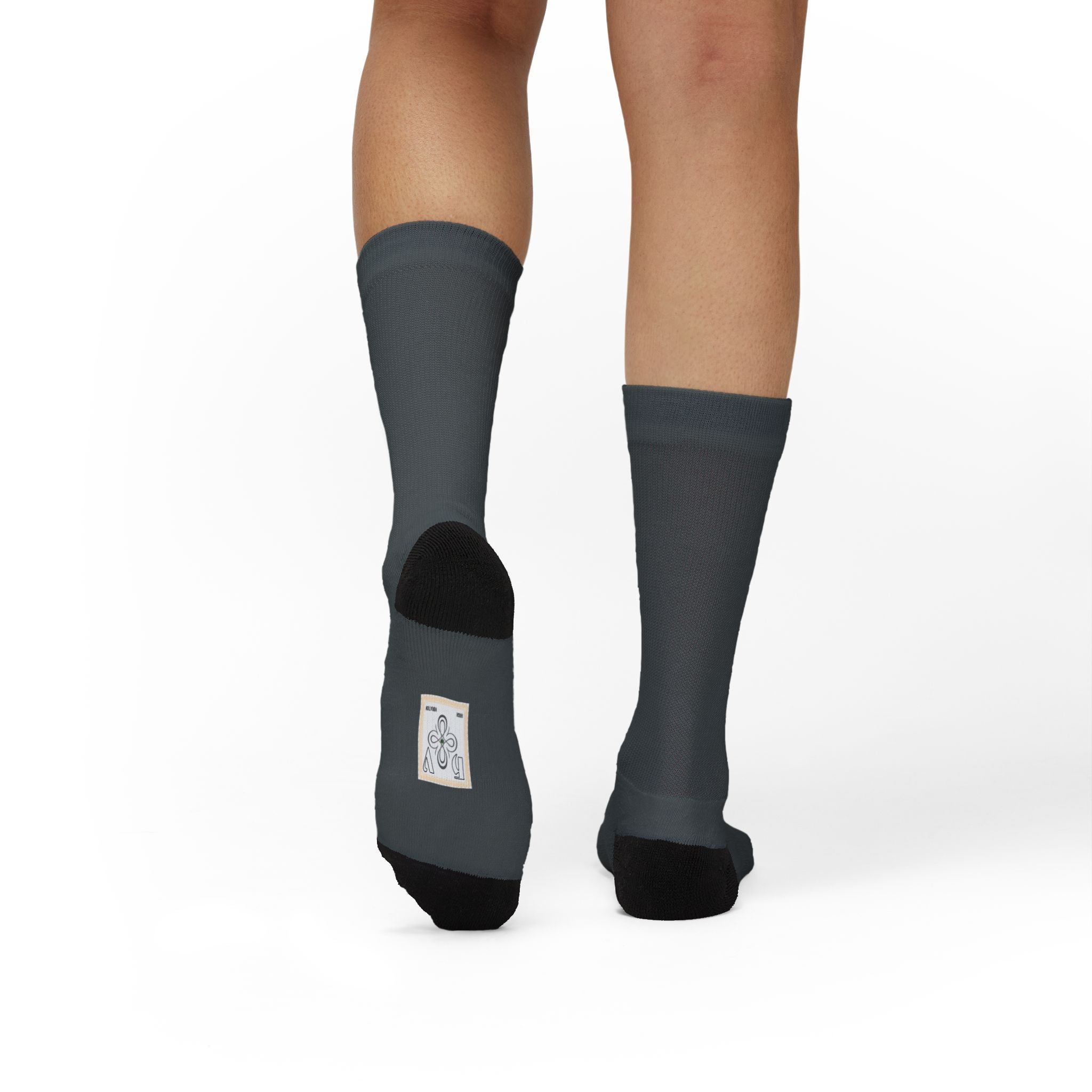 HIGH VIBRATION Wealth Socks — leverage Grey Classic Logo