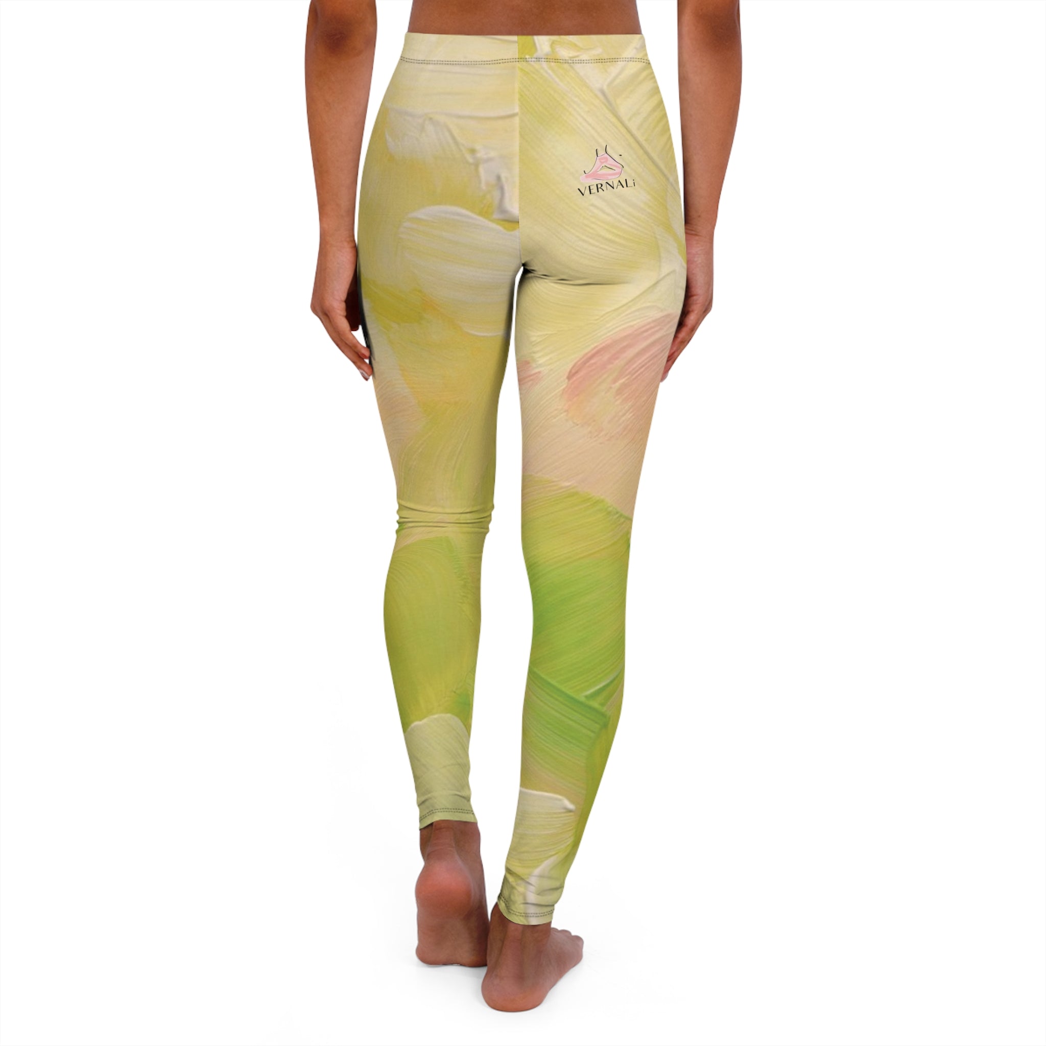 Citrine Colour Blend Leggings by VERNALi — Women's High-Waist Pattern Yoga Leggings
