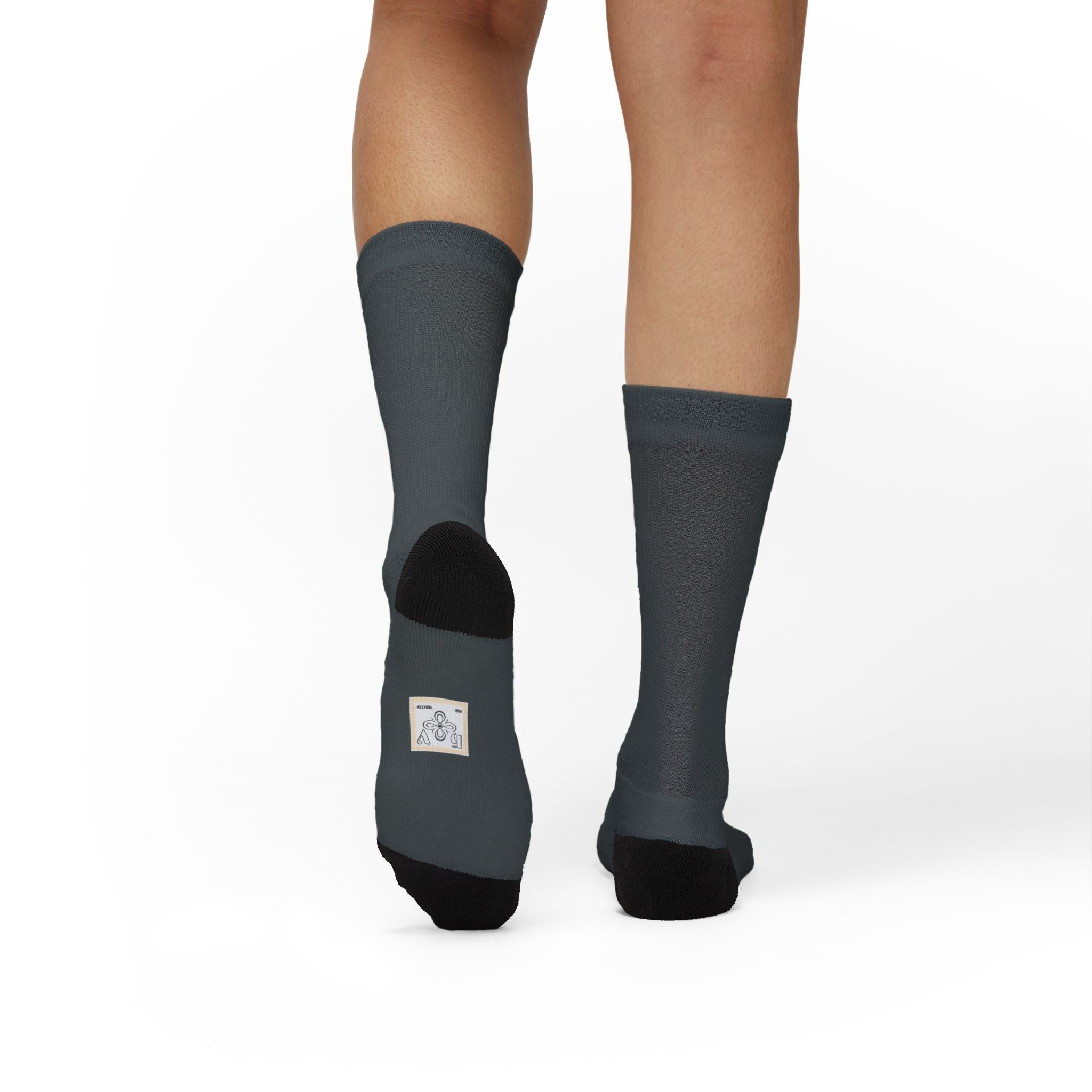HIGH VIBRATION Wealth Socks — leverage Grey Classic Logo