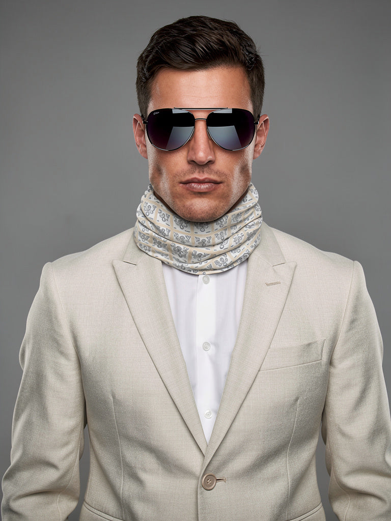 HIGH VIBRATION Pattern Neck Gaiter — Portal Tube Scarf (Classic Logo)