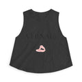 Yoga Crop Top by VERNALi - Women's Workout Crop Top Dark Grey
