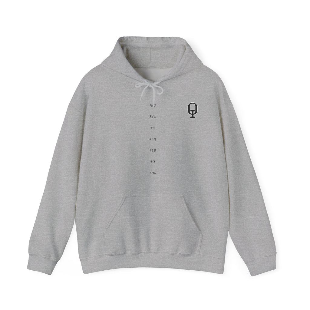 FreeeQ Frequency Number Line Hoodie — FreeeQ Meditation & Manifest Energy