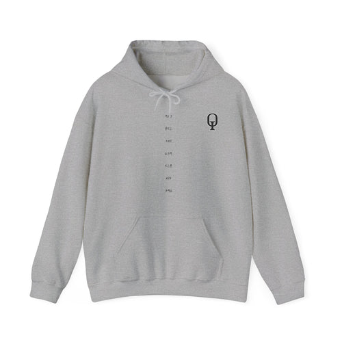 FreeeQ Frequency Number Line Hoodie — FreeeQ Meditation & Manifest Energy