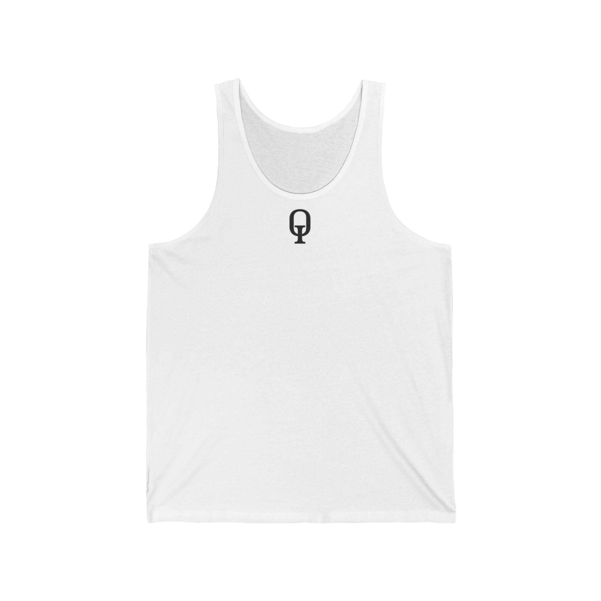 FreeQ Black Logo Tank Top — Lightweight Jersey Muscle Tee
