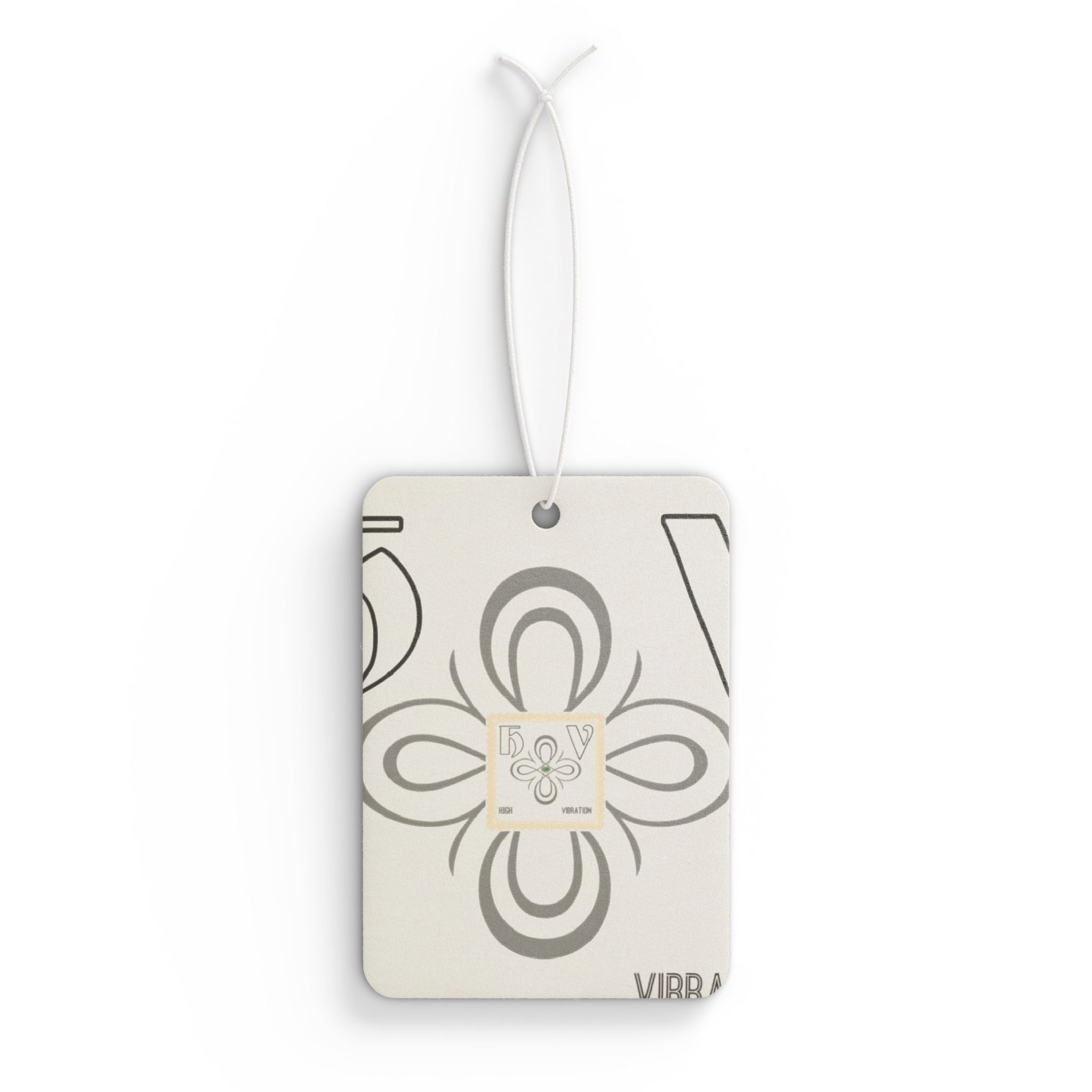 HIGH VIBRATION Luxury Car Air Freshener —  Sophisticated Scented Ornament (Classic Logo)
