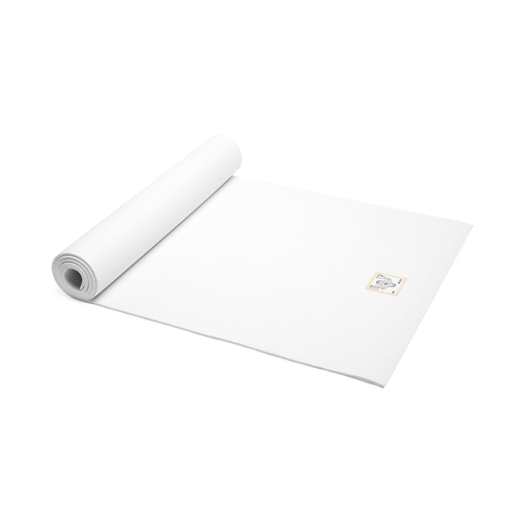 HIGH VIBRATION Meditation Mat — SELENITE Mandala Design, Non-Slip Exercise & Meditation Mat