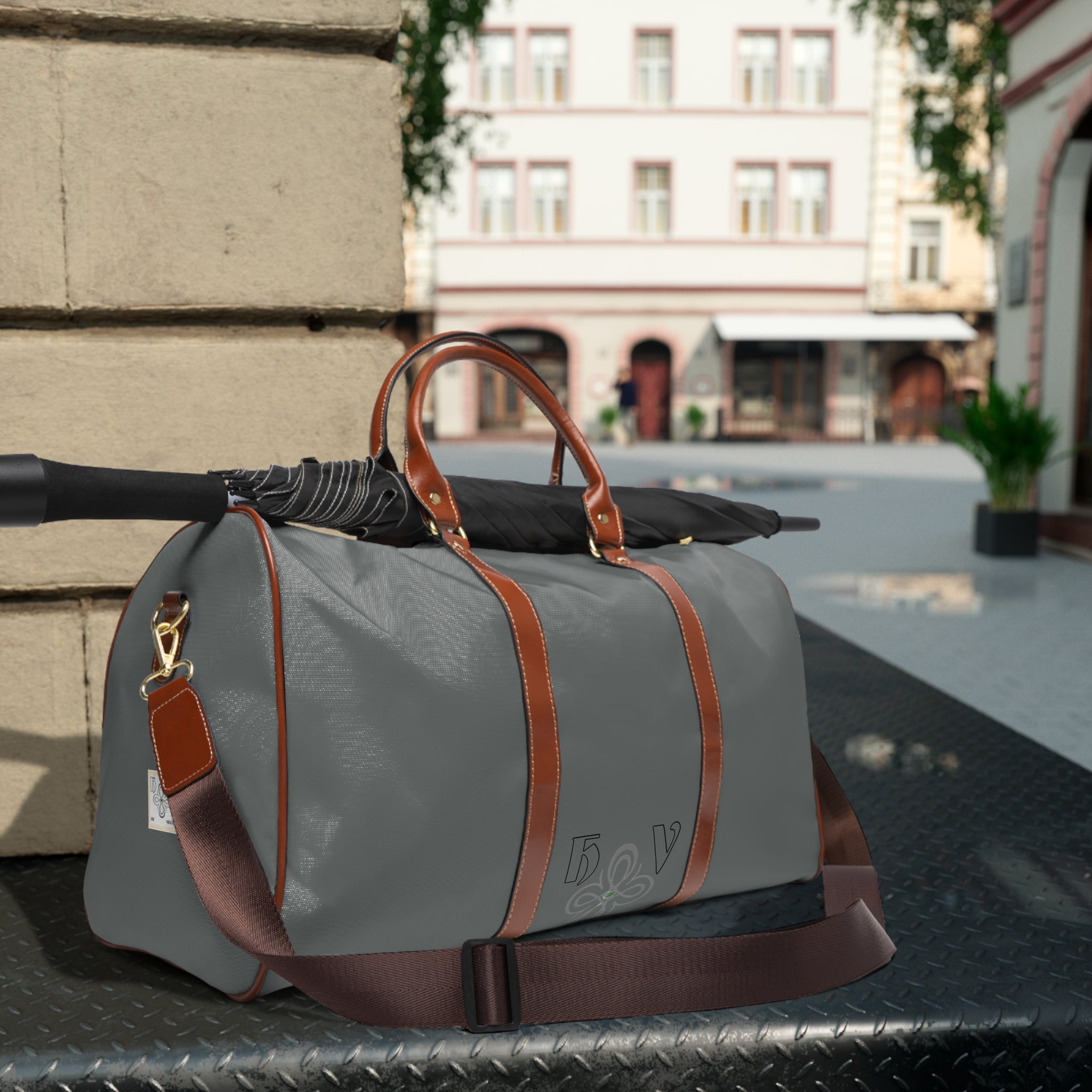 HIGH VIBRATION Waterproof Travel Boss Bag – Shadow | Leather-Trim Weekender