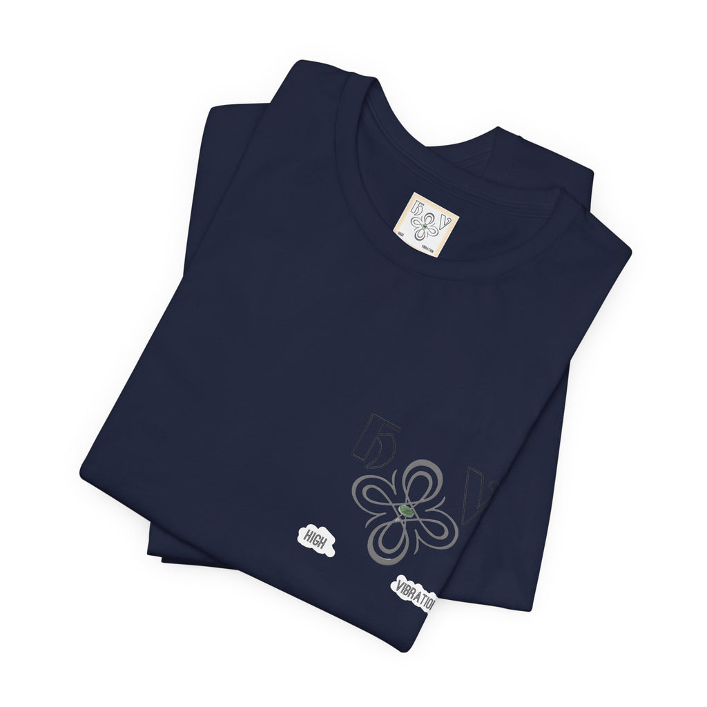 Deep Sea - High Vibration Tee — Minimal Floral Logo Graphic T-Shirt