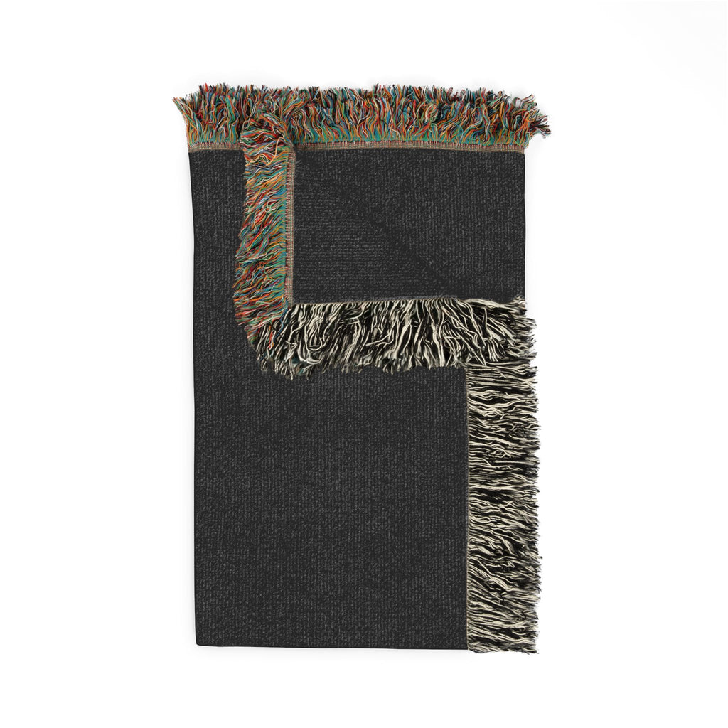 HIGH VIBRATION Hibernate Throw — Mid-Century Eclipse & Brown Cozy Woven Reversible Throw