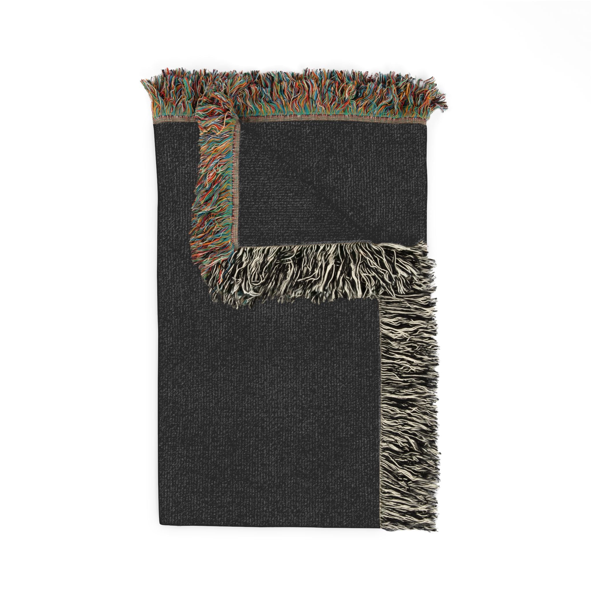 HIGH VIBRATION Hibernate Throw — Mid-Century Eclipse & Brown Cozy Woven Reversible Throw