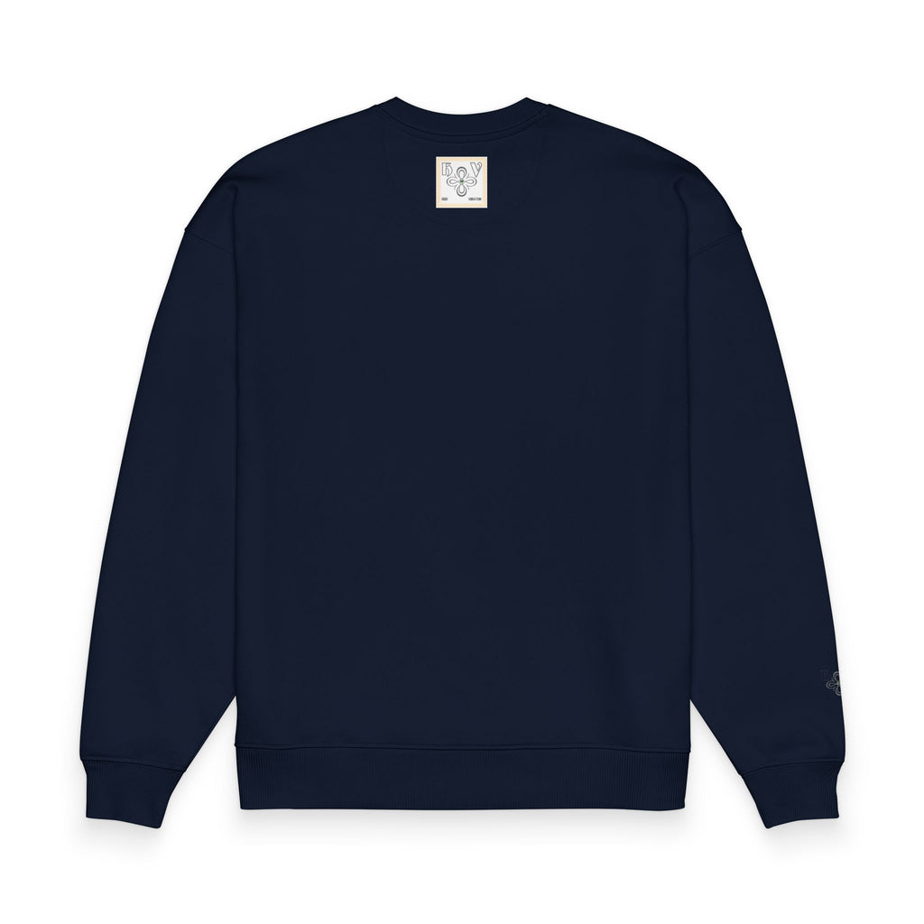 HIGH VIBRATION MANIFEST @ NIGHT Sweatshirt — New Organic Oversized  Minimalist Collection